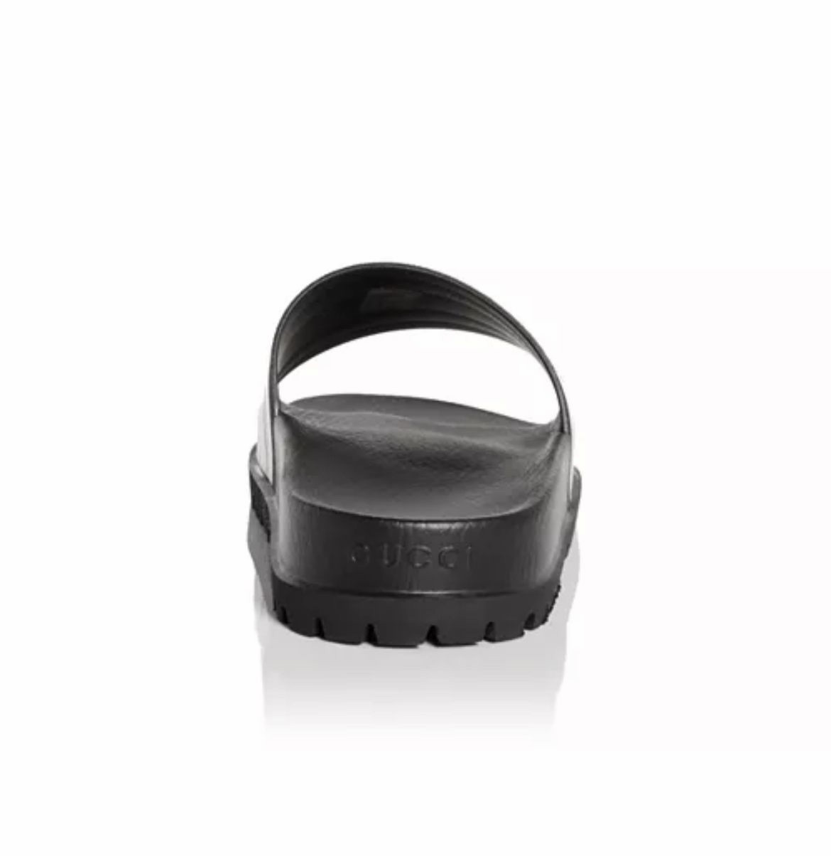 Gucci Web Men’s Rubber Slide Sandal – Black Rubber, US 11