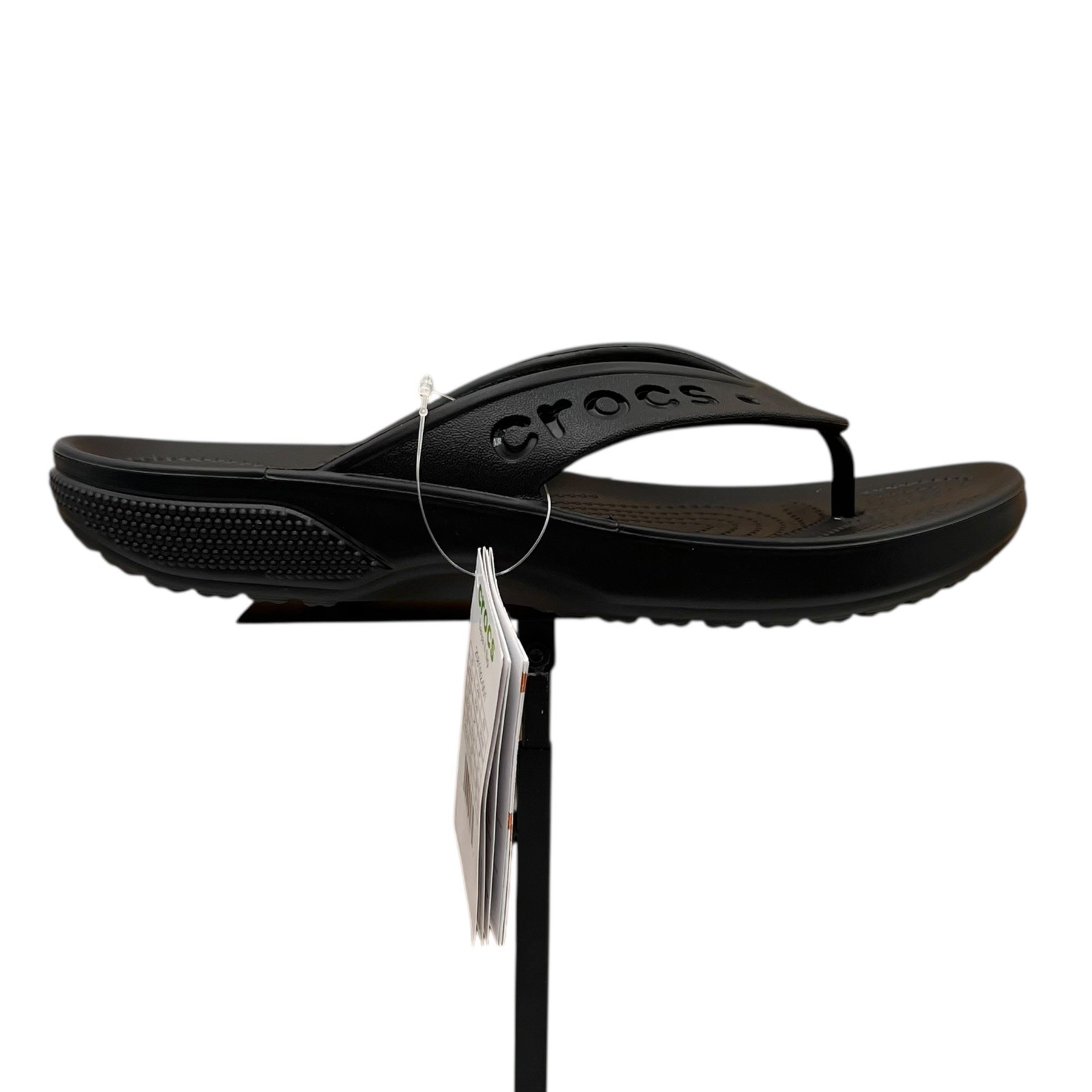 Crocs Baya II Womens Flip Flop Sandals Size 9 Black Lightweight Flexible Comfort