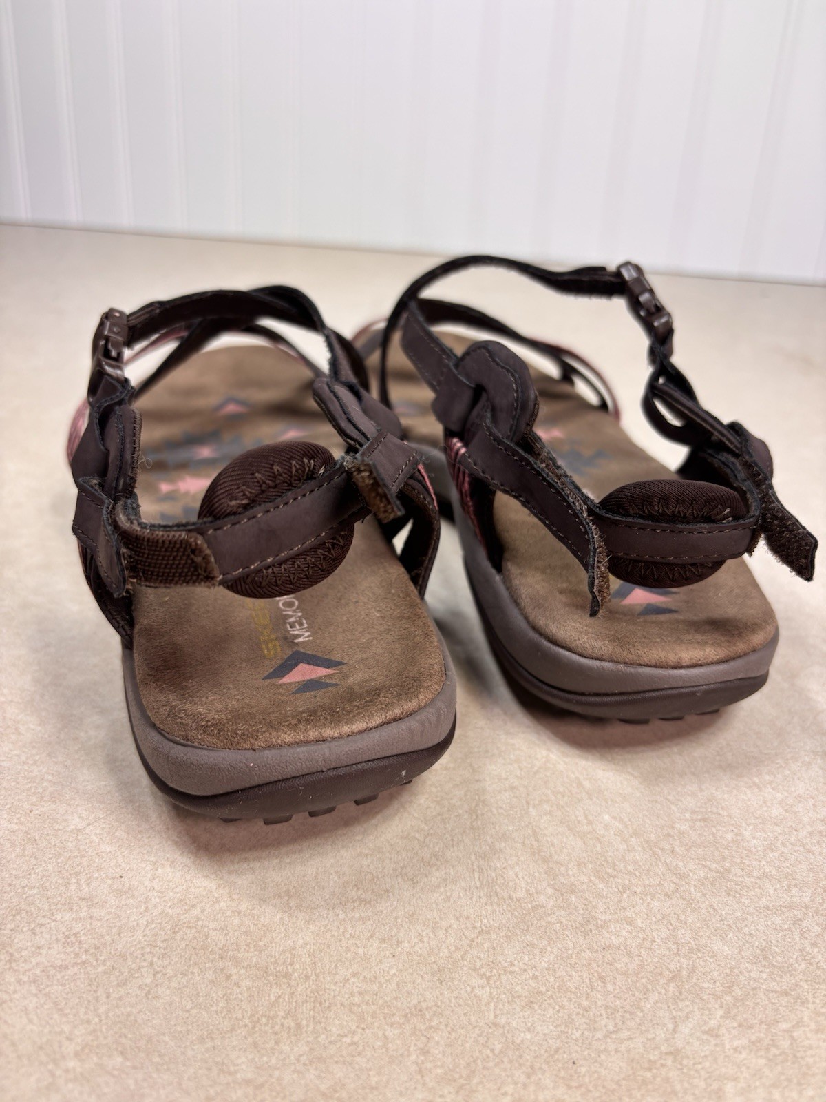 Skechers Reggae Slim – Vacay Sandals Thin Strappy Buckle Slides Women’s Sz 9.5