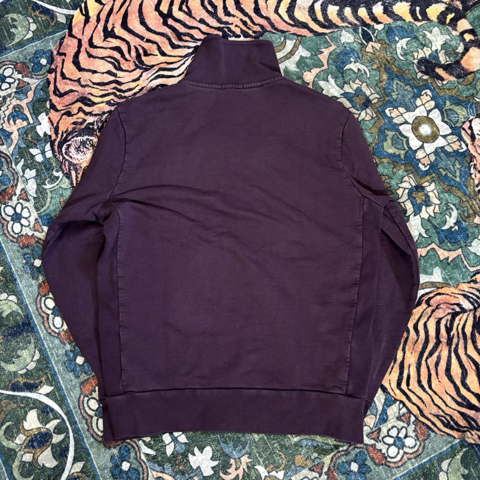 Gustin French Terry Shawl Collar Sweatshirt Pullover Oxblood Medium Made In USA