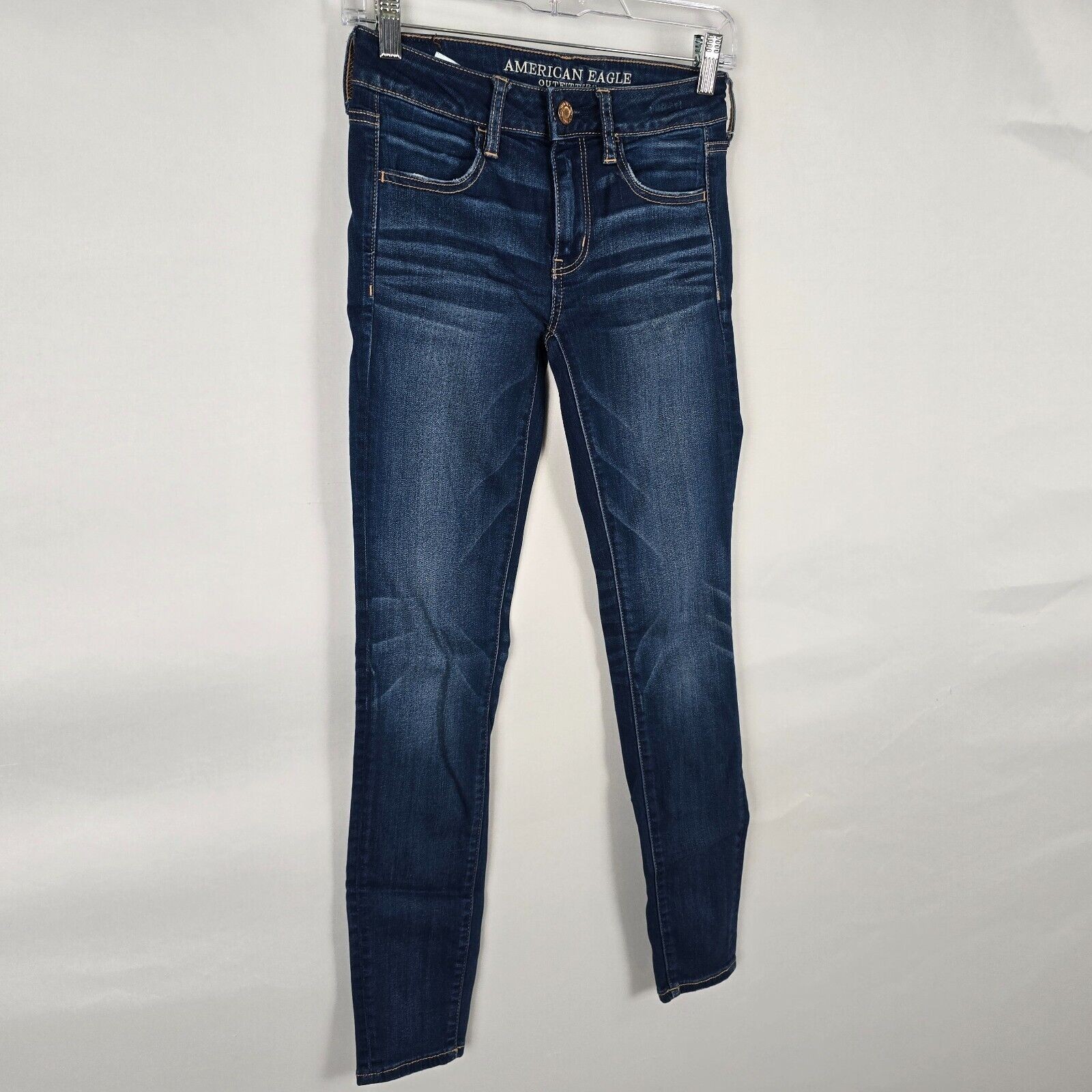 American Eagle Jegging Women’s 2 Regular Blue Dark Wash Super Stretch X