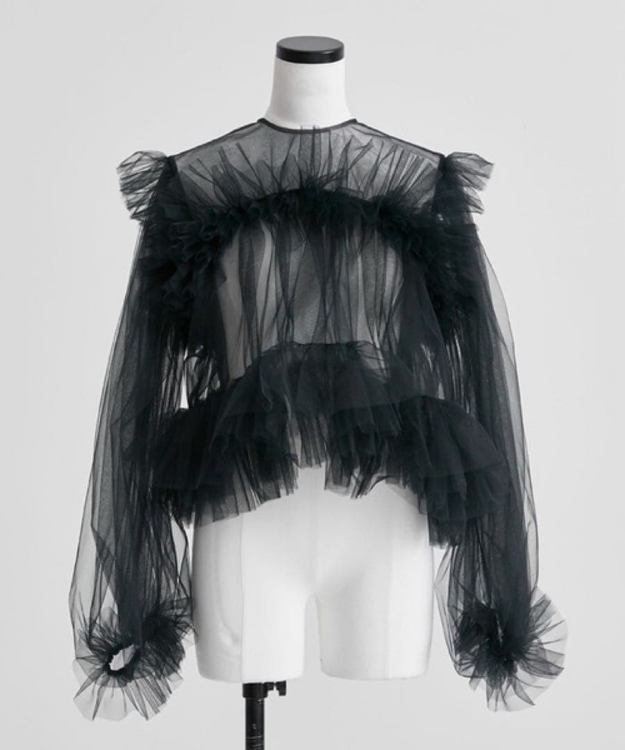 VIVIANO Layered Tulle Blouse Top Size M Studious Limited Edition