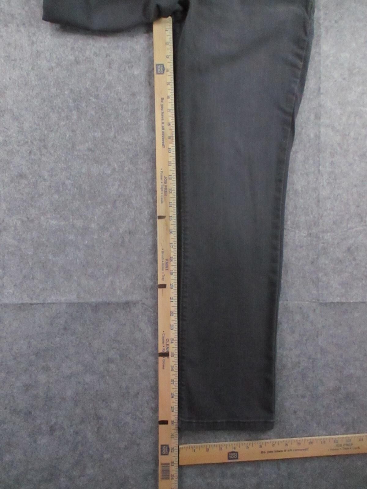 Lee Straight Jeans Womens 12 Gray Charcoal Wash Mid Rise Stretch Shaping 32×30