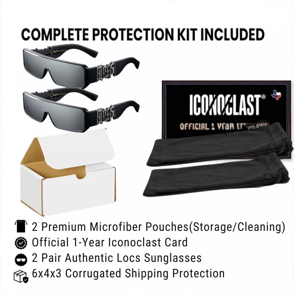 Stylish OG Gangster Shield Sunglasses with 1-Year Warranty & Pouch – UV Protecti