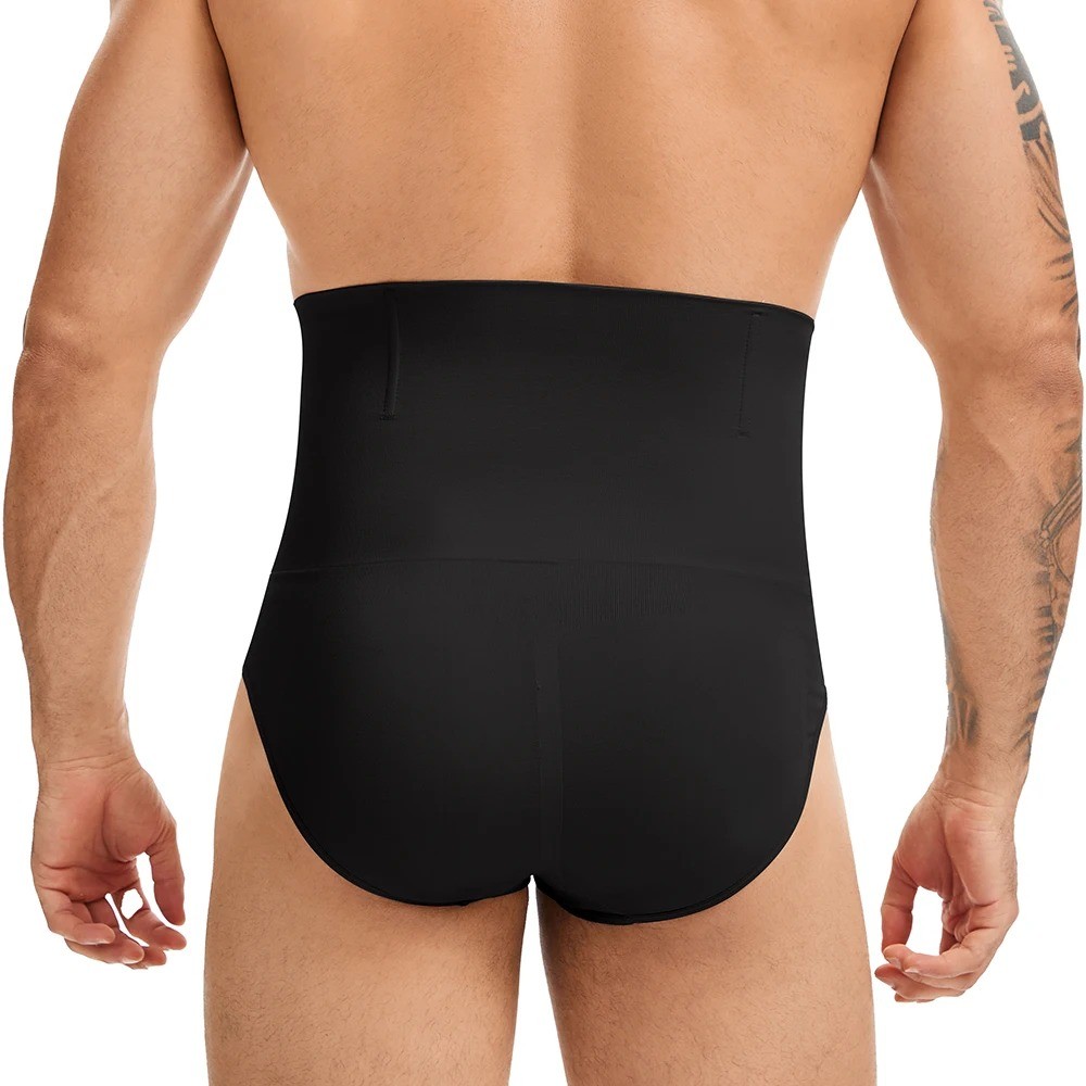 Men High Waist Brief Shapewear Tummy Control Butt Lifter Shorts Slim Body Shaper