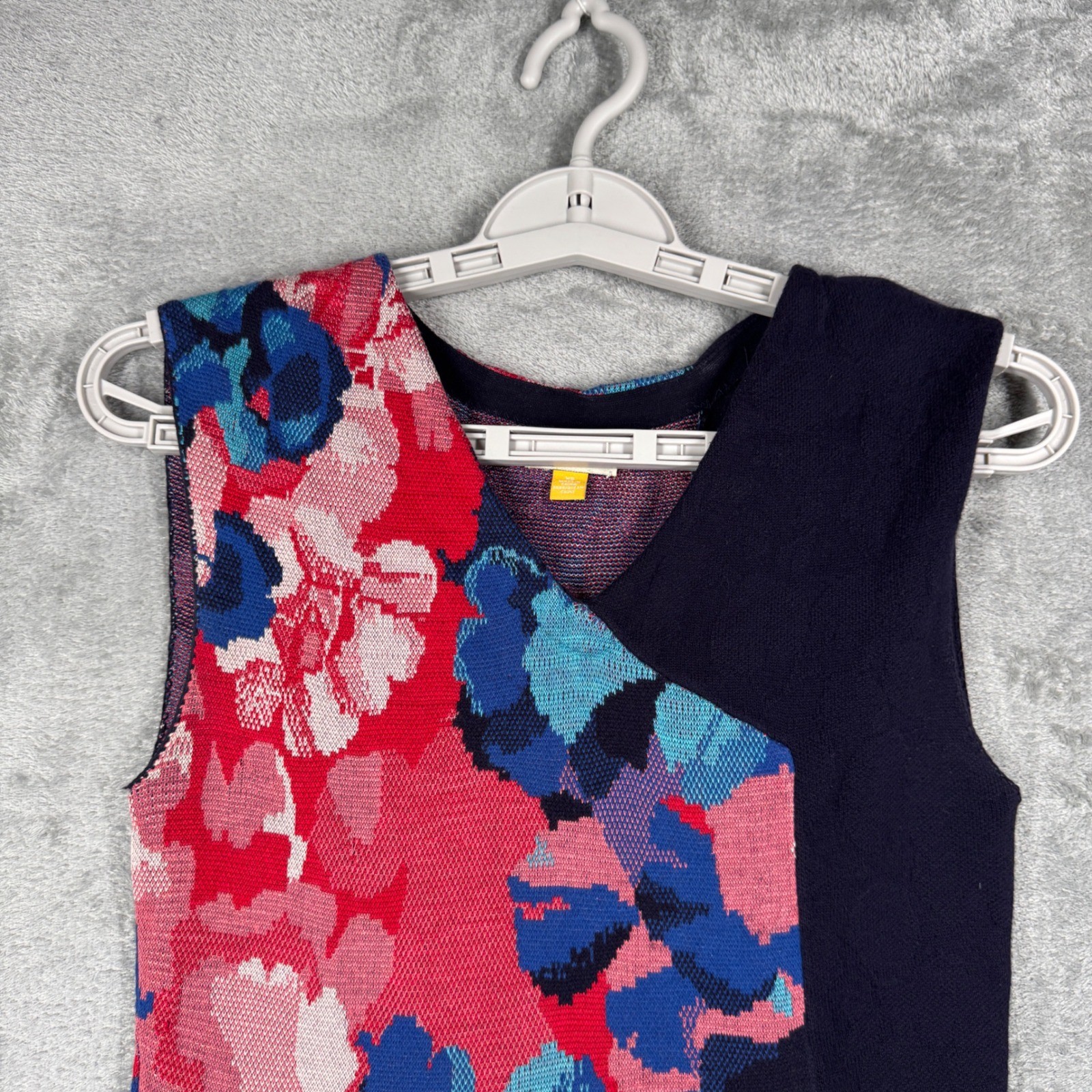 Leifsdottir Silk Blend Colorblock Floral Dress XS Anthropologie Boho Artwear