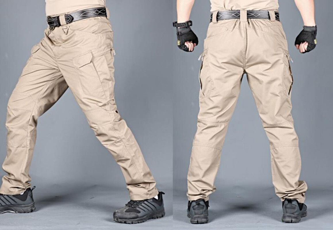 Men’s Work Cargo Pants Tactical Combat Pants Outdoor Hiking Waterproof Trousers