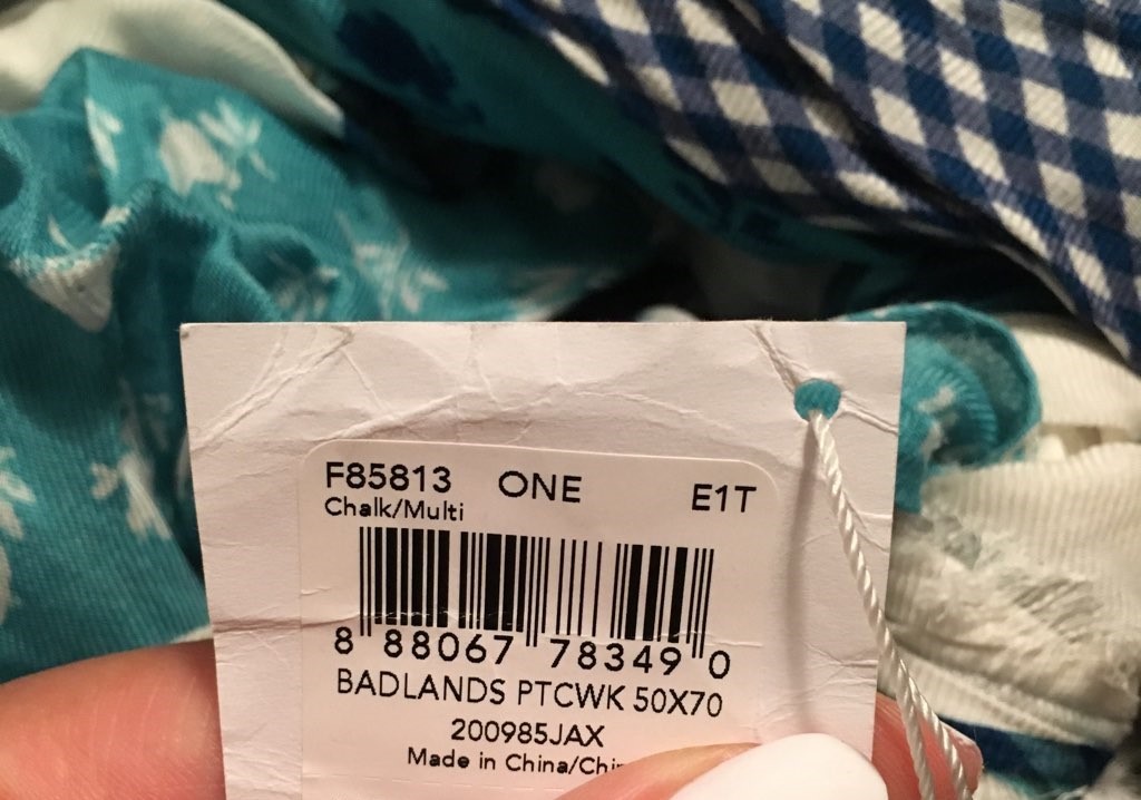 NWT Coach Blue Floral Badlands Patchwork Scarf 50″ x 70″ Shawl 85813 MSRP $195