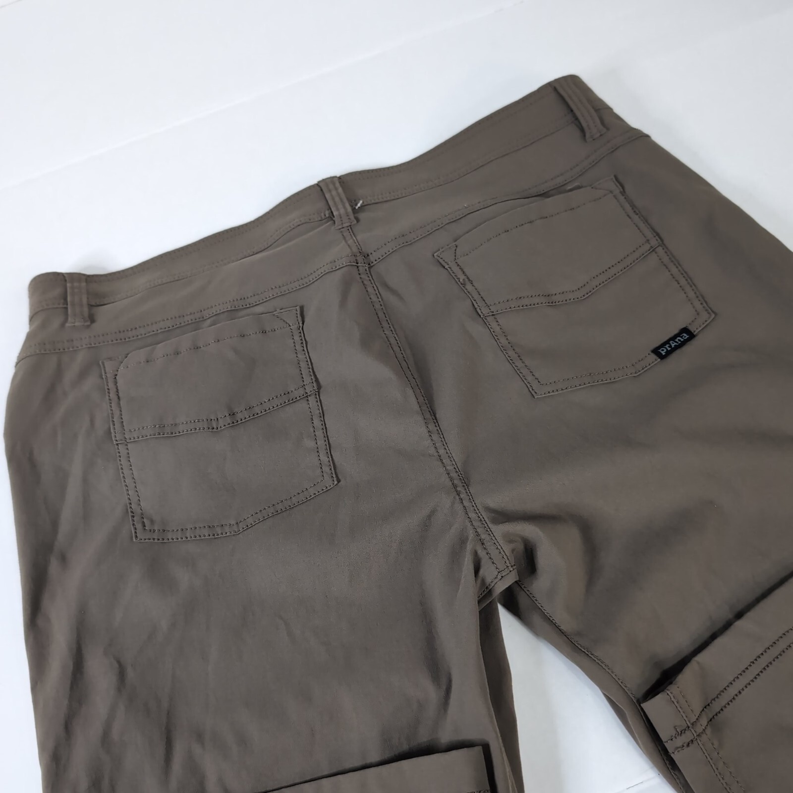 Prana Mens Sz 38 Slim Fit Stretch Nylon Polyester Cargo Pants Green