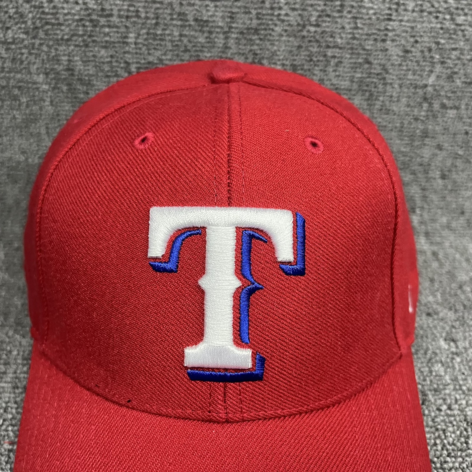 ’47 Brand Texas Rangers Strapback Cap Red Curved Brim Hat W1807