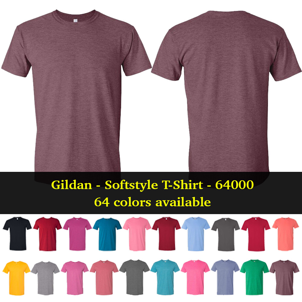 Gildan – Softstyle T-Shirt – 64000 Basic Unisex Classic Fit T-Shirt