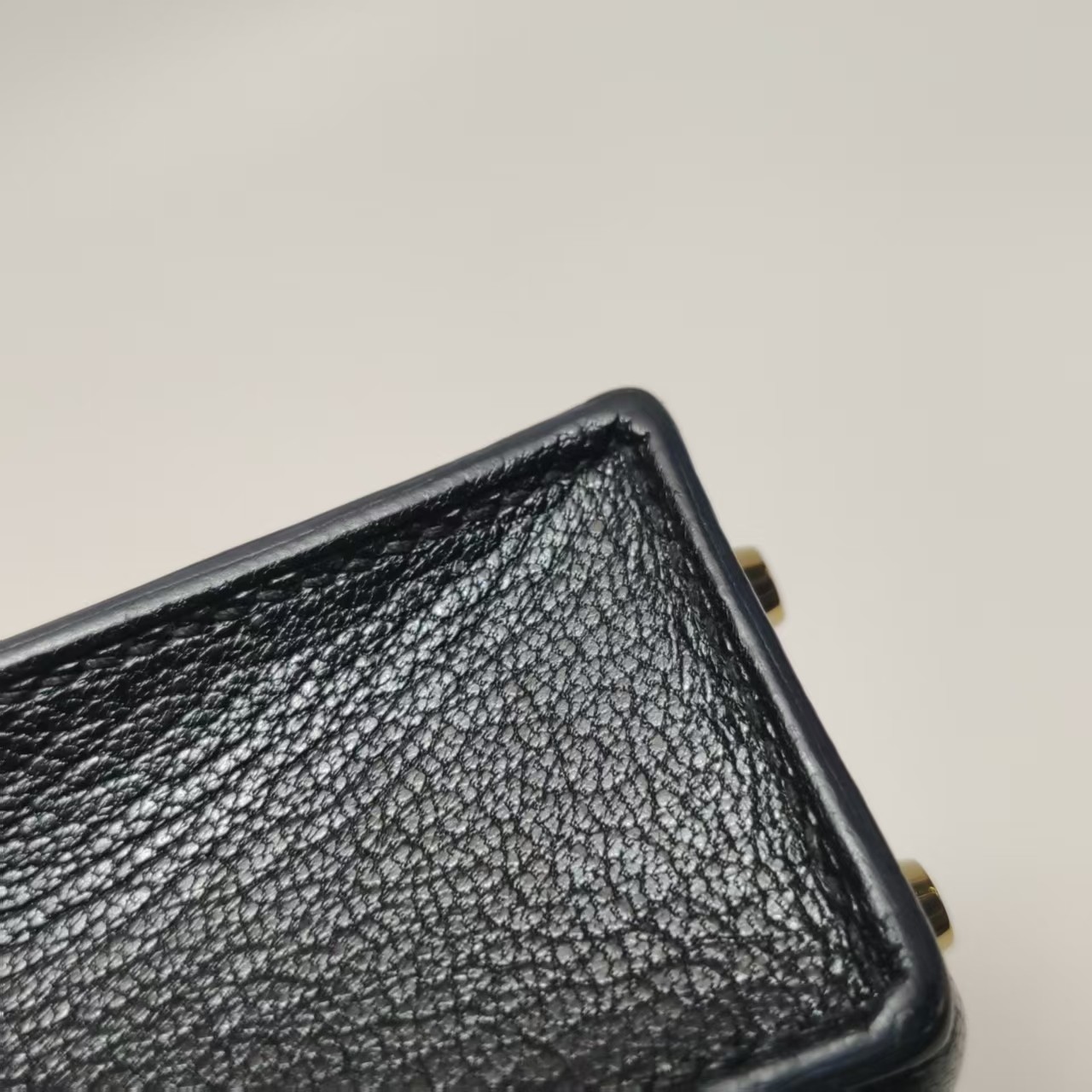 Hermes Verrou Mini 17 Chevre Mysore Black 89 Noir Permabrass Gold Hardware Auth