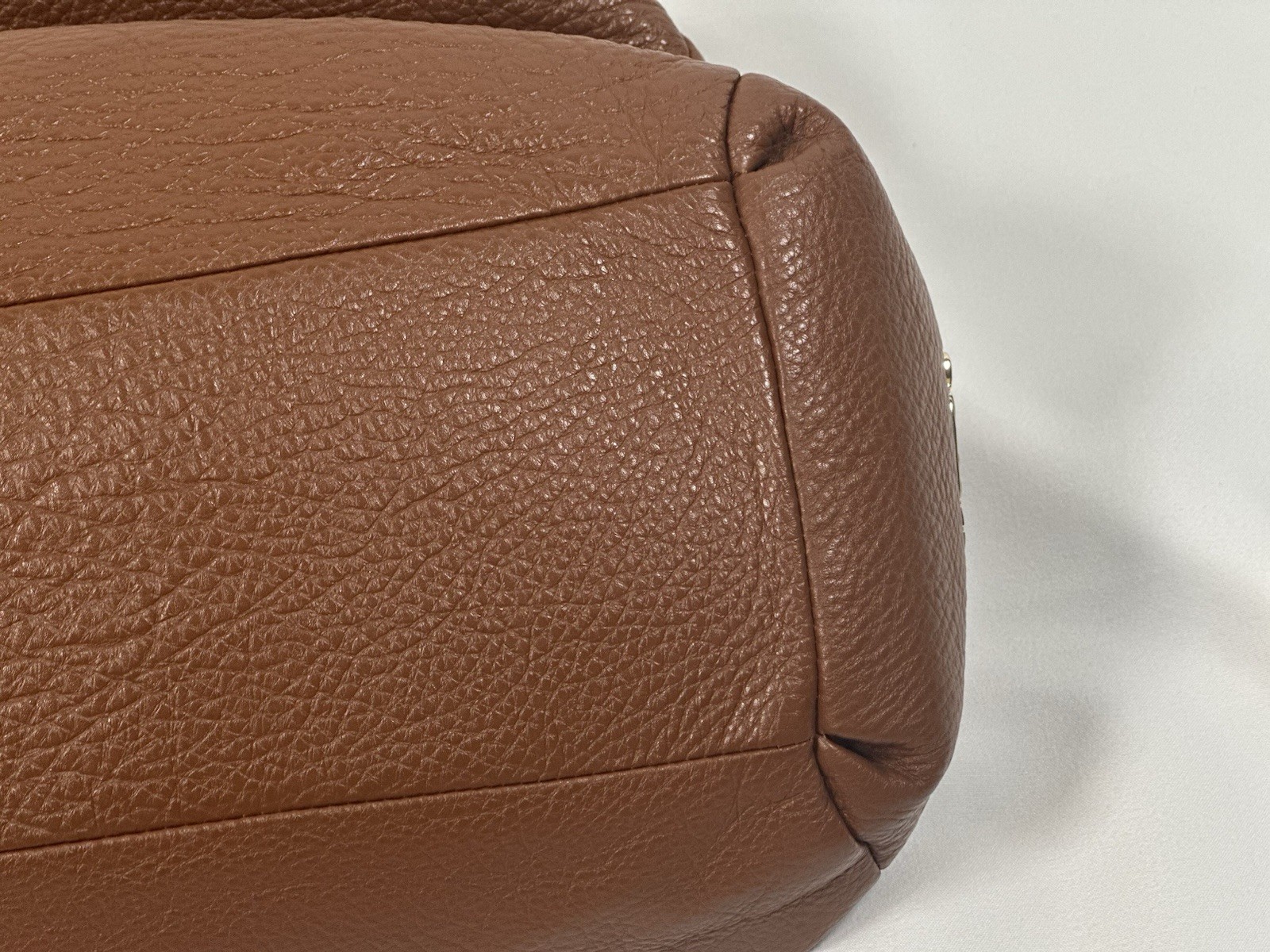 Coach F34495 Madison Phoebe SM Shoulder Bag Saddle Brown Soft Pebble Leather