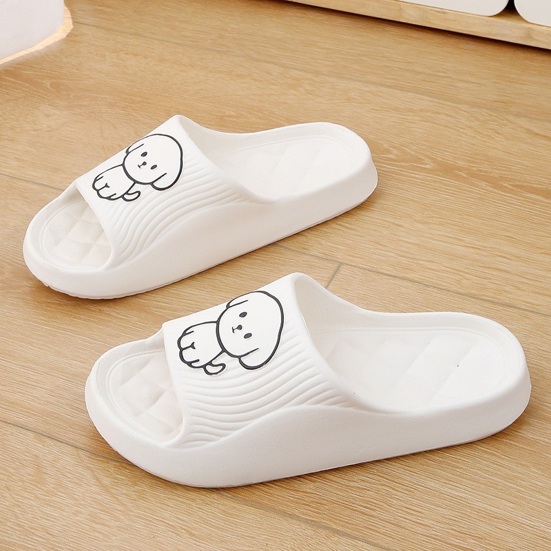Cute Cartoon Dog Slippers Women EVA Non-Slip Thick Sole Indoor House Slides