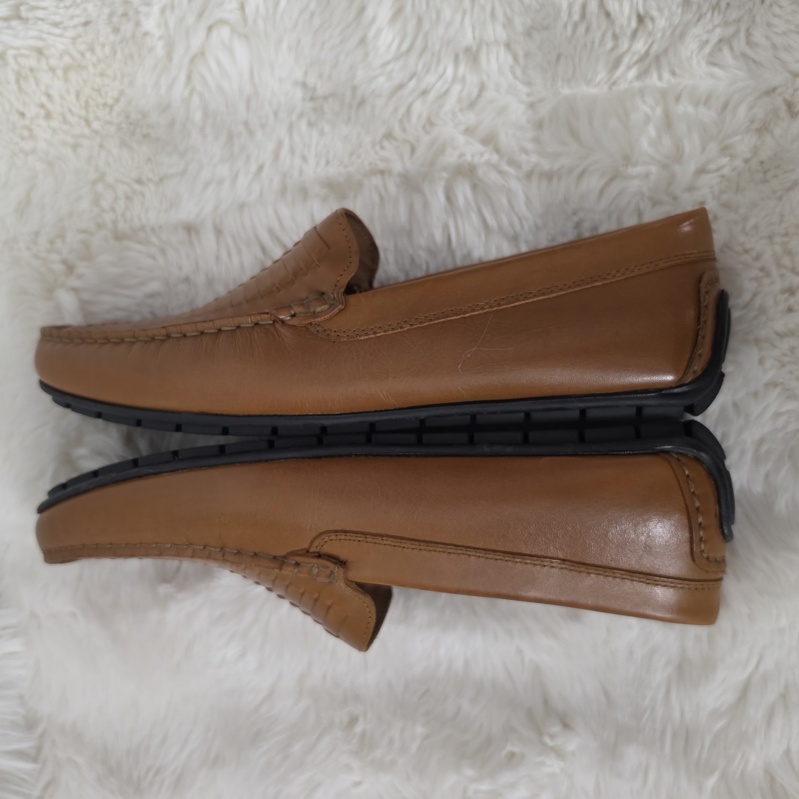 Blake Mckay Tucson Shoes Men’s 8 M Brown Leather Slip On Moccasin Driving Loafer