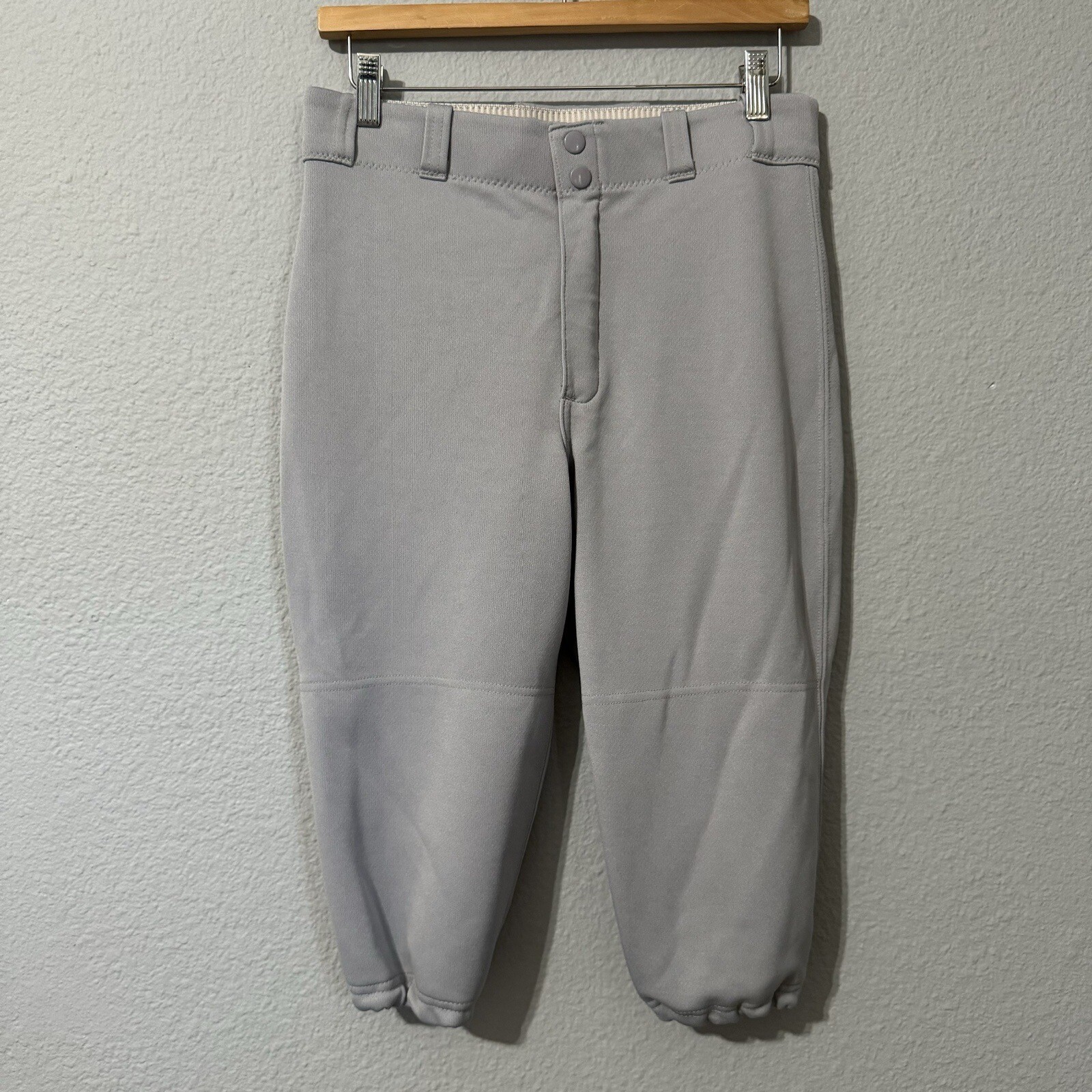 Majestic Unisex Youth Light Gray Baseball Shorts Size L Sporty Athletic Outfit