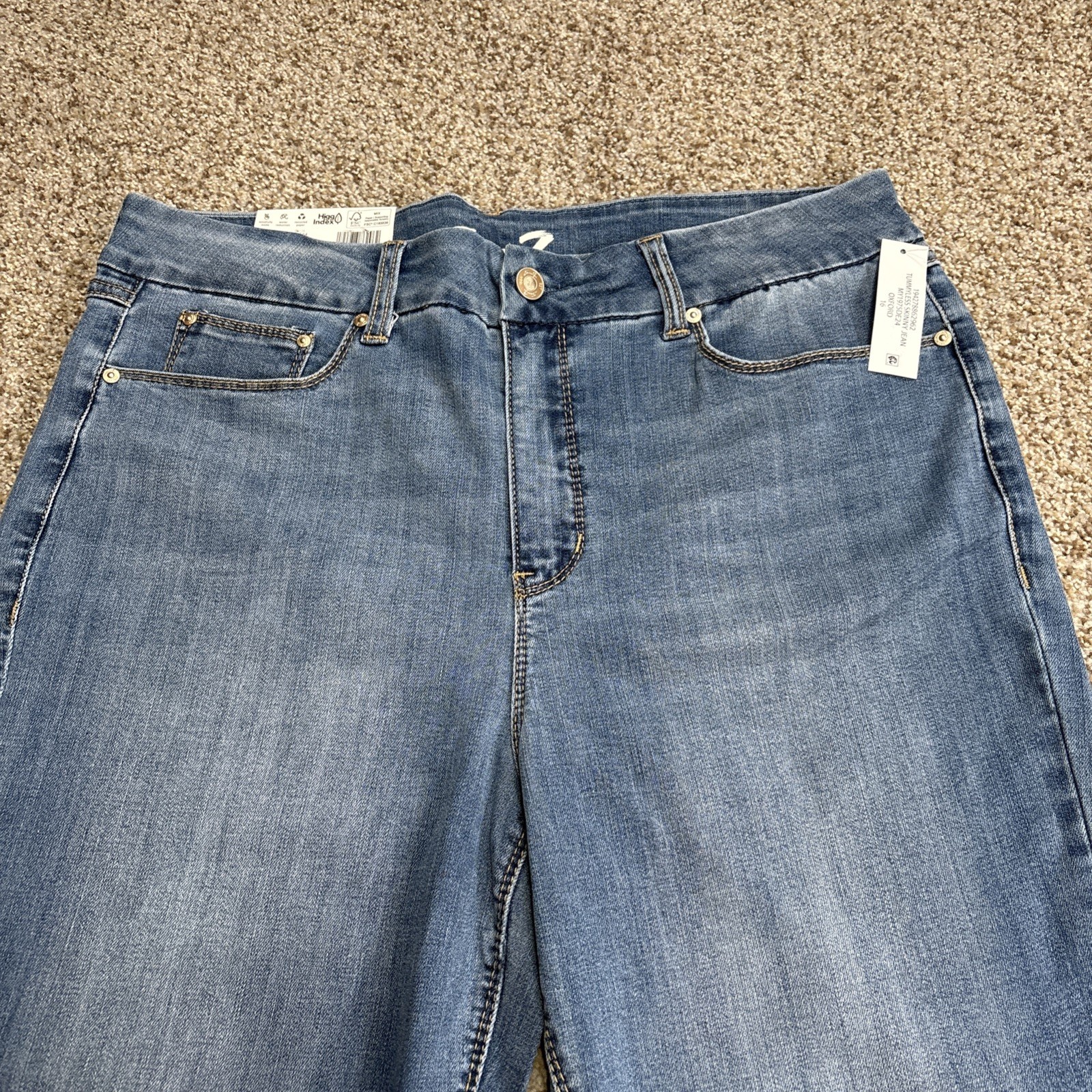 Seven7 Women’s Tummyless Stretch Skinny Jean Size 16 Fits 36 X 29 NEW