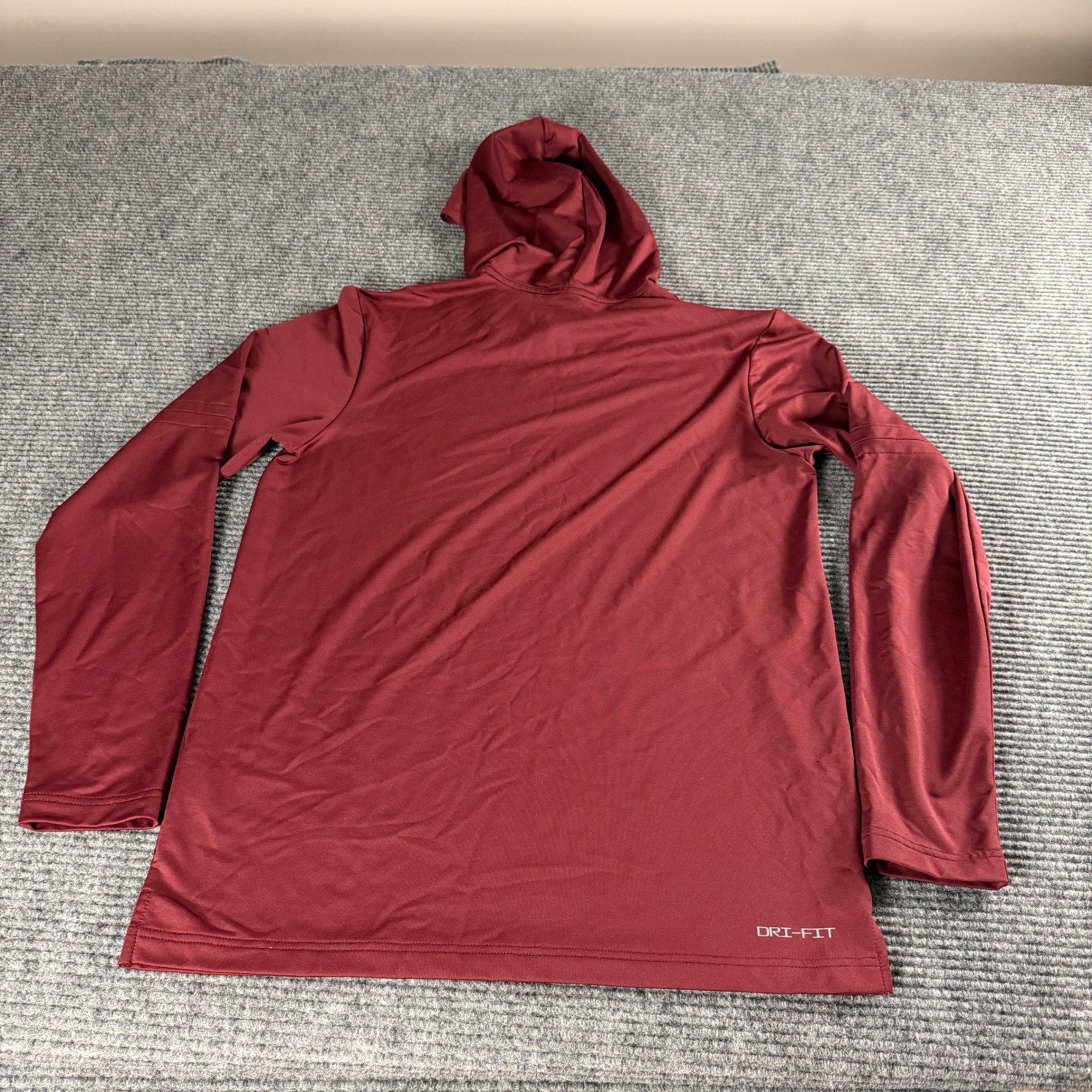 Nike Virginia Tech Hokies Dri-FIT Hooded Shirt Mens Medium Maroon Long Sleeve