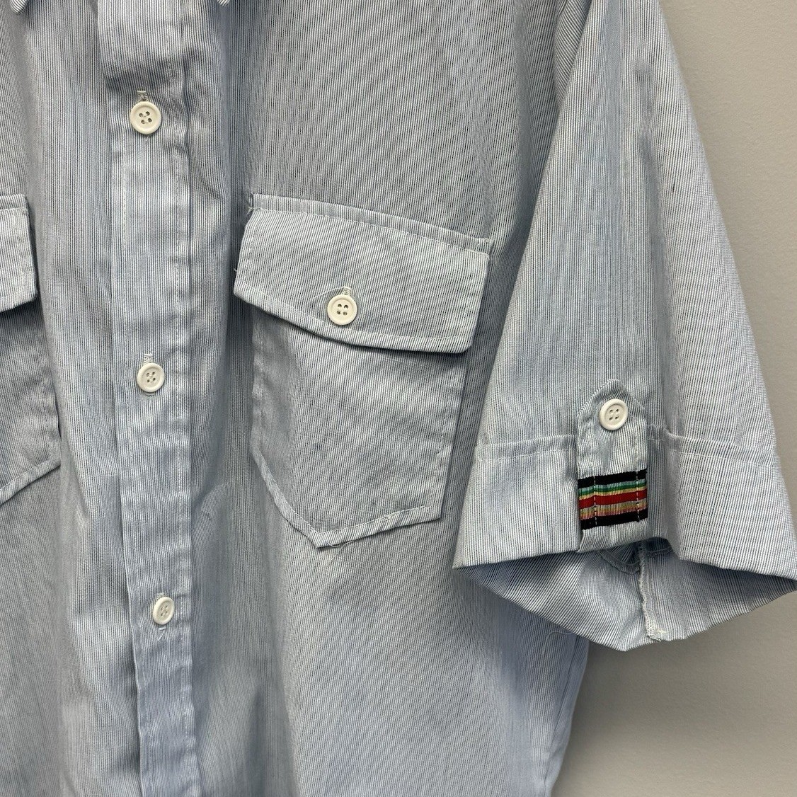 VTG Jantzen Nautical Retro Button Up Short Sleeve Shirt Men’s Sz Large USA MADE