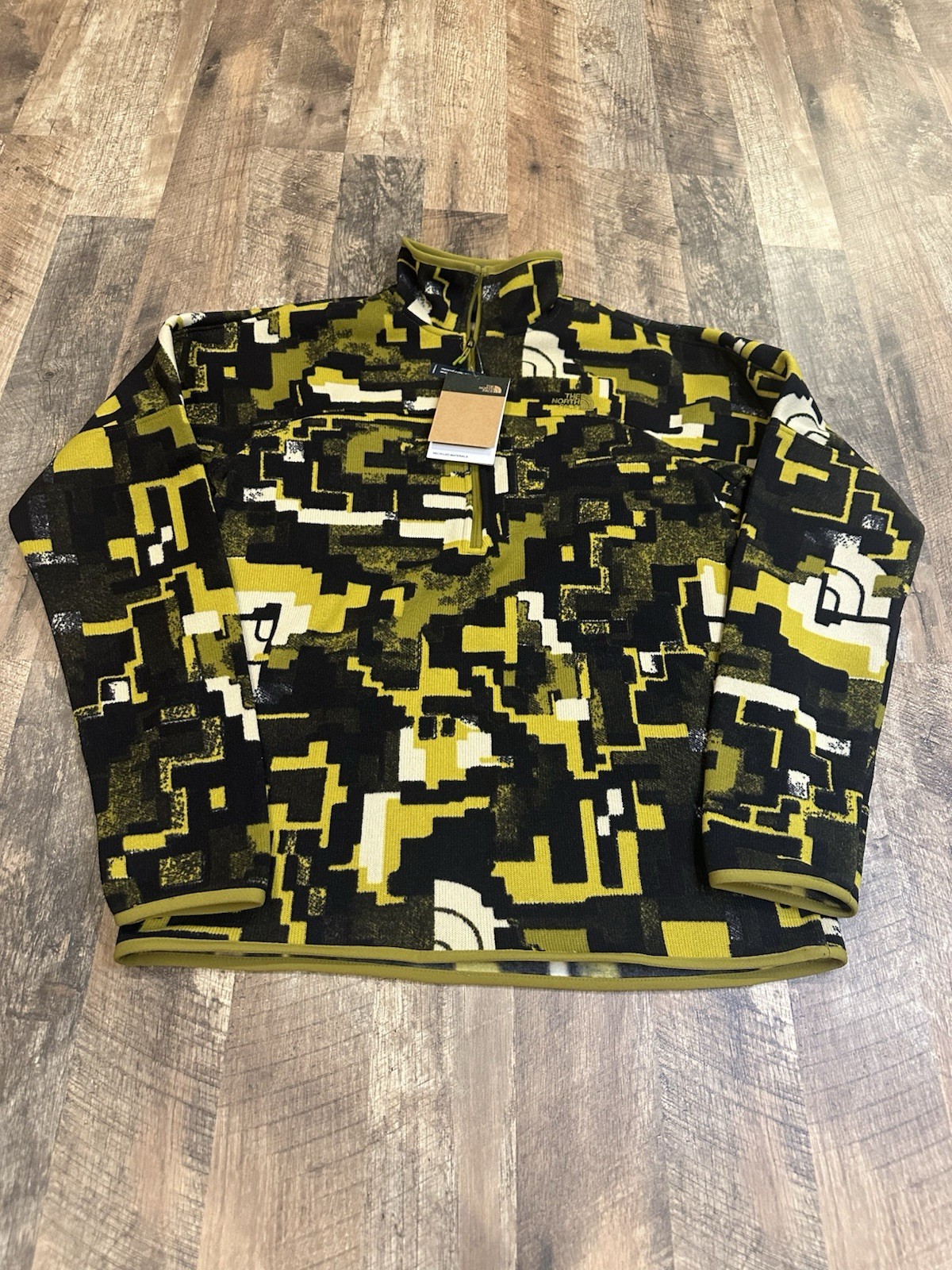 Brand New! The North Face Half Zip Fleece Pullover Digi Camo Size Small