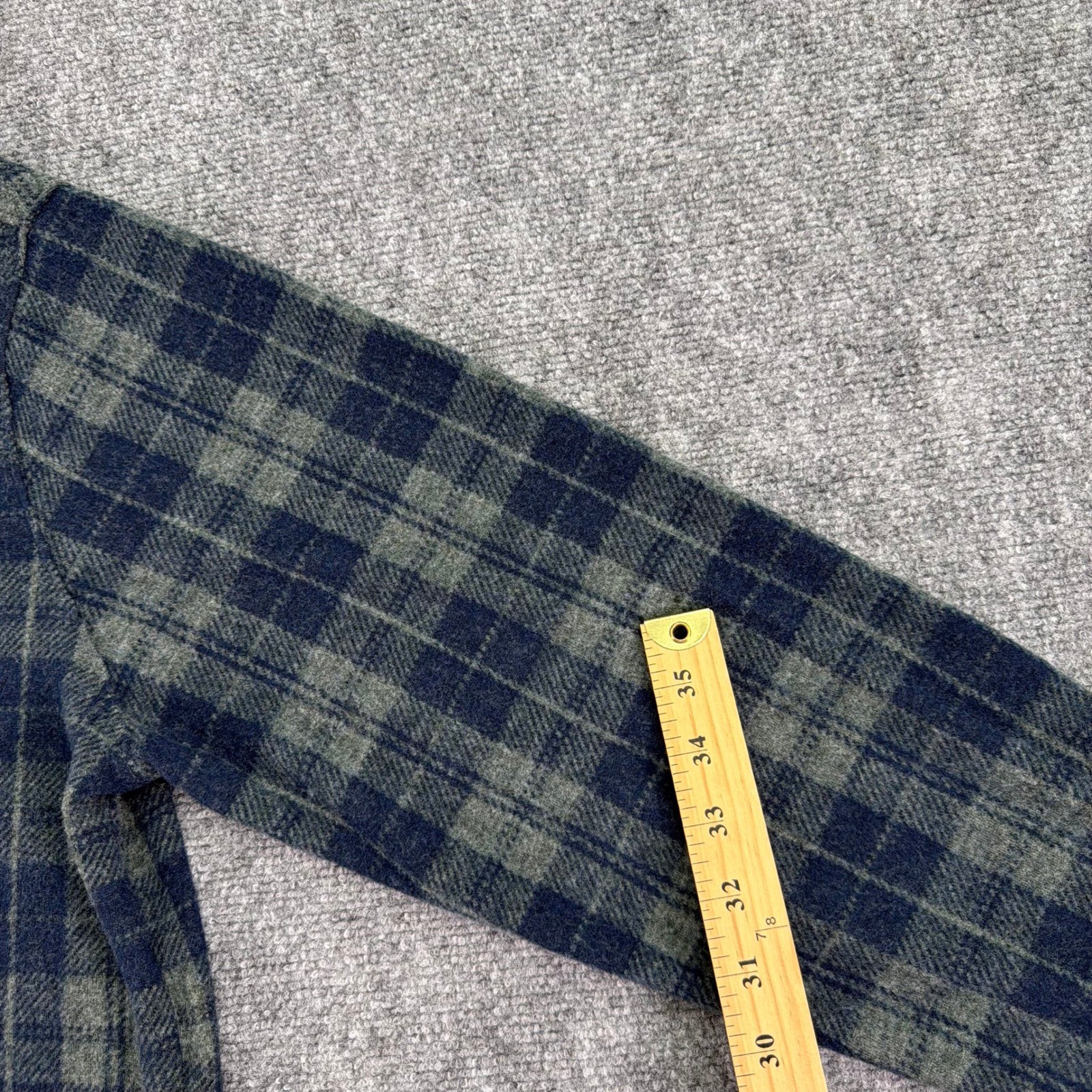 7 Diamonds Flannel Shirt Mens XL Grey Navy Plaid Generation Soft Poly Spandex