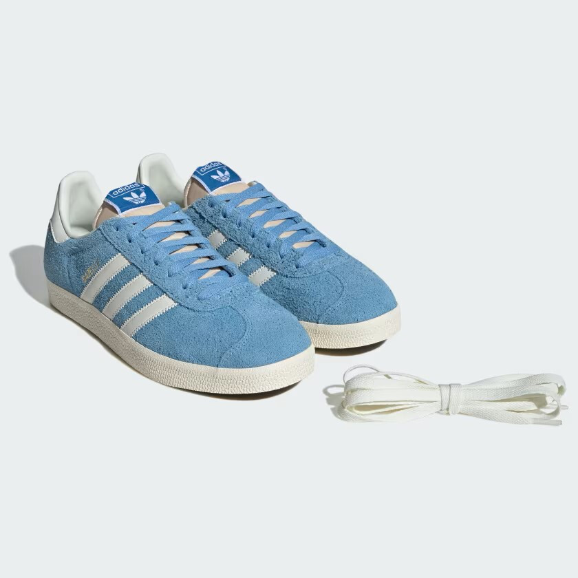 Adidas Gazelle Light Blue Off White Sneakers Shoes IF9653 45 1/3 46 2/3 US 11 12