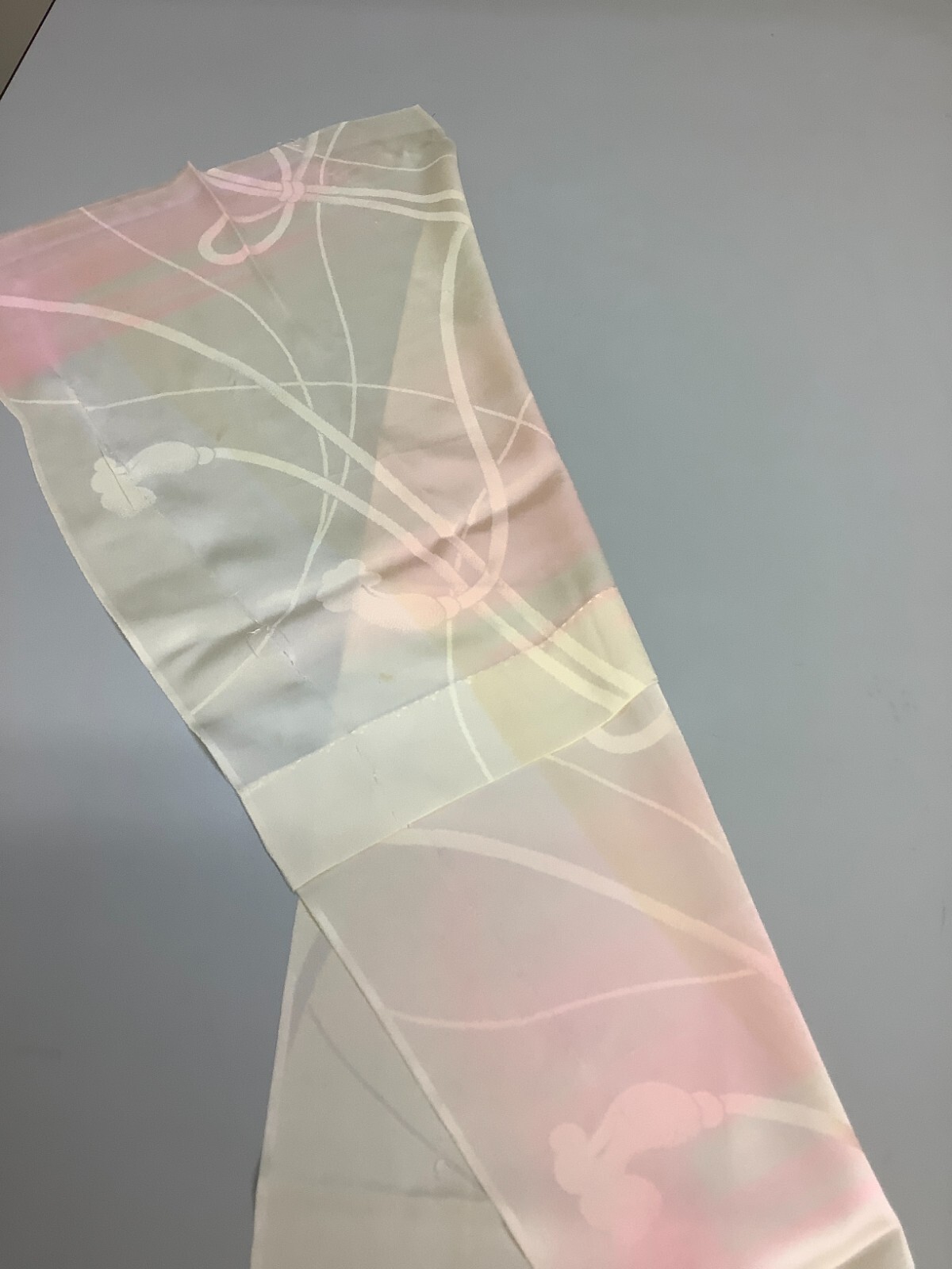 Japanese Vintage Kimono Fabric cloth Boro pink Tradition ivy Dirt 55.5×13.7in