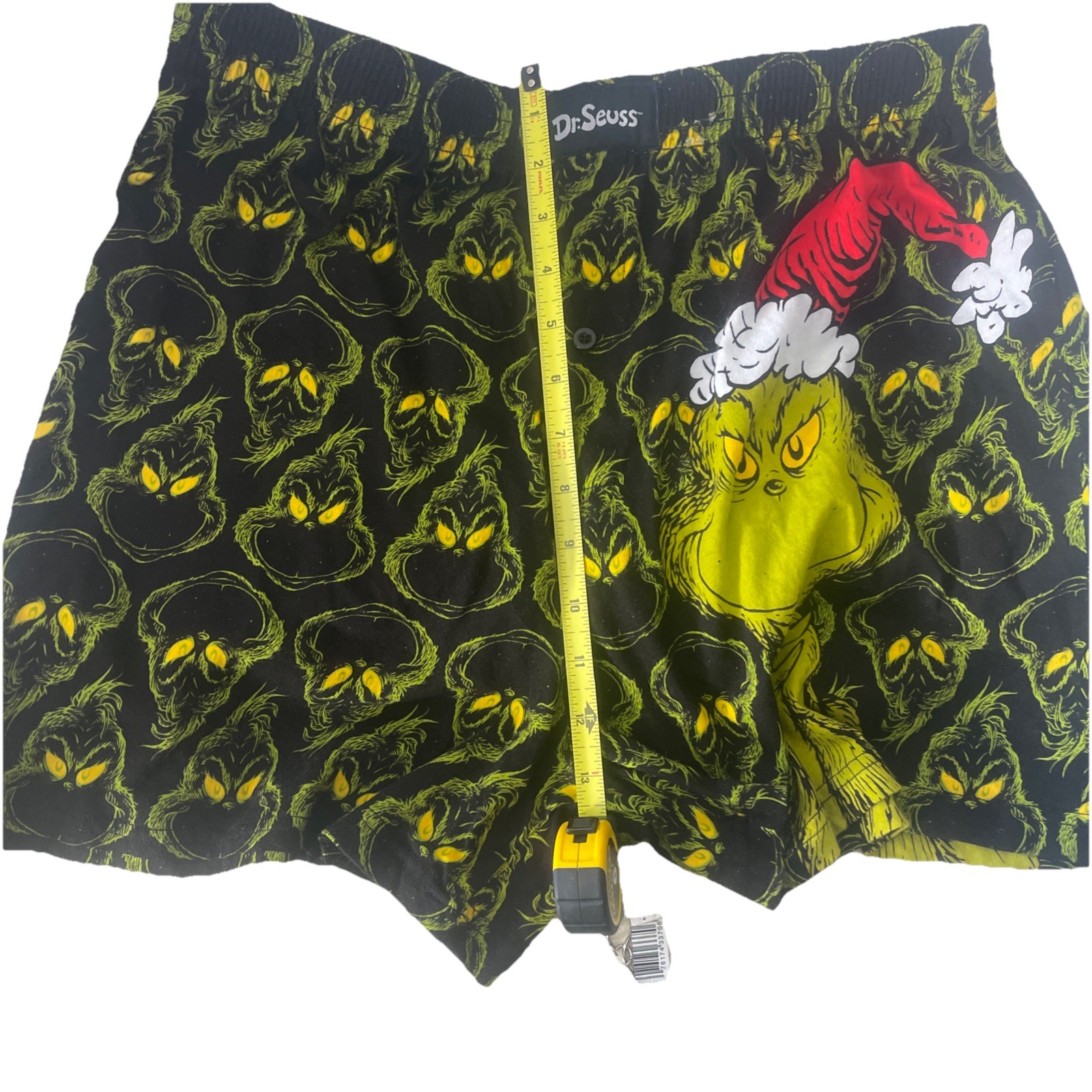 AUTHENTIC DR. SEUSS “GRINCH” 100% COTTON-BUTTON FLY BOXER SHORTS-SIZE XL (40-42)