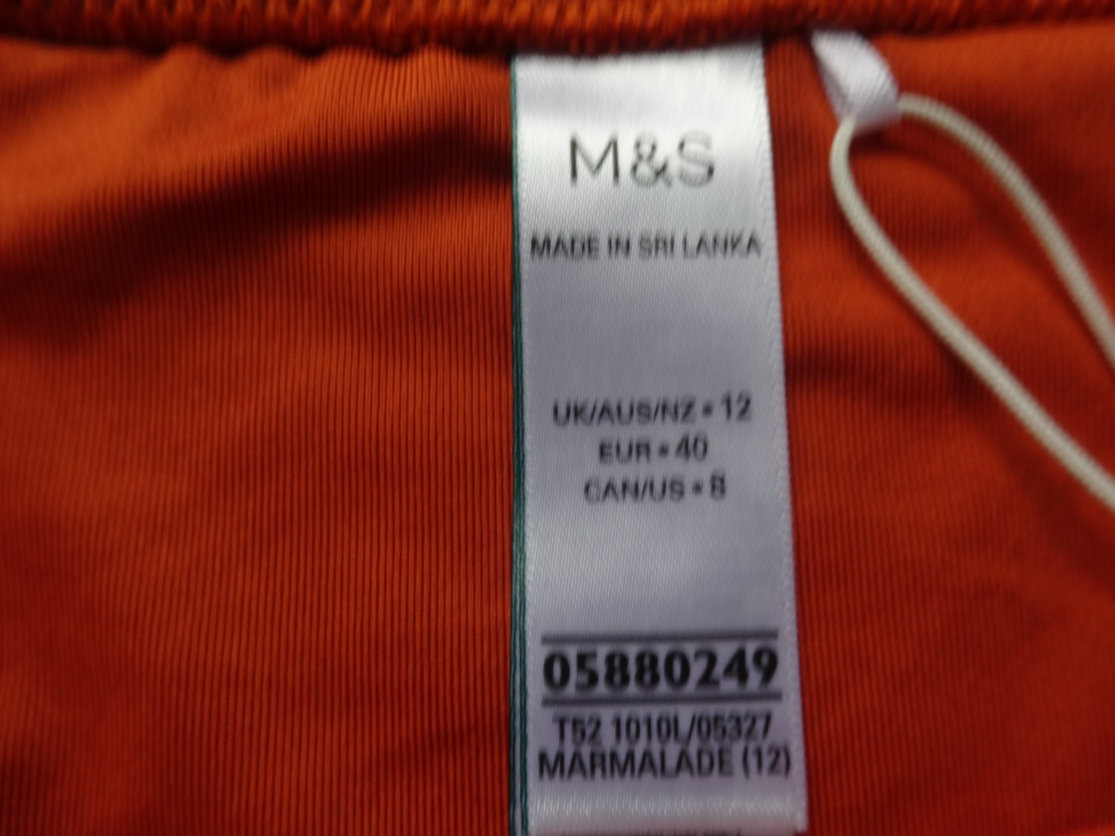 M&S MARKS & SPENCER MARMALADE SUN SMART HIGH LEG BIKINI BOTTOMS UK SIZE 12