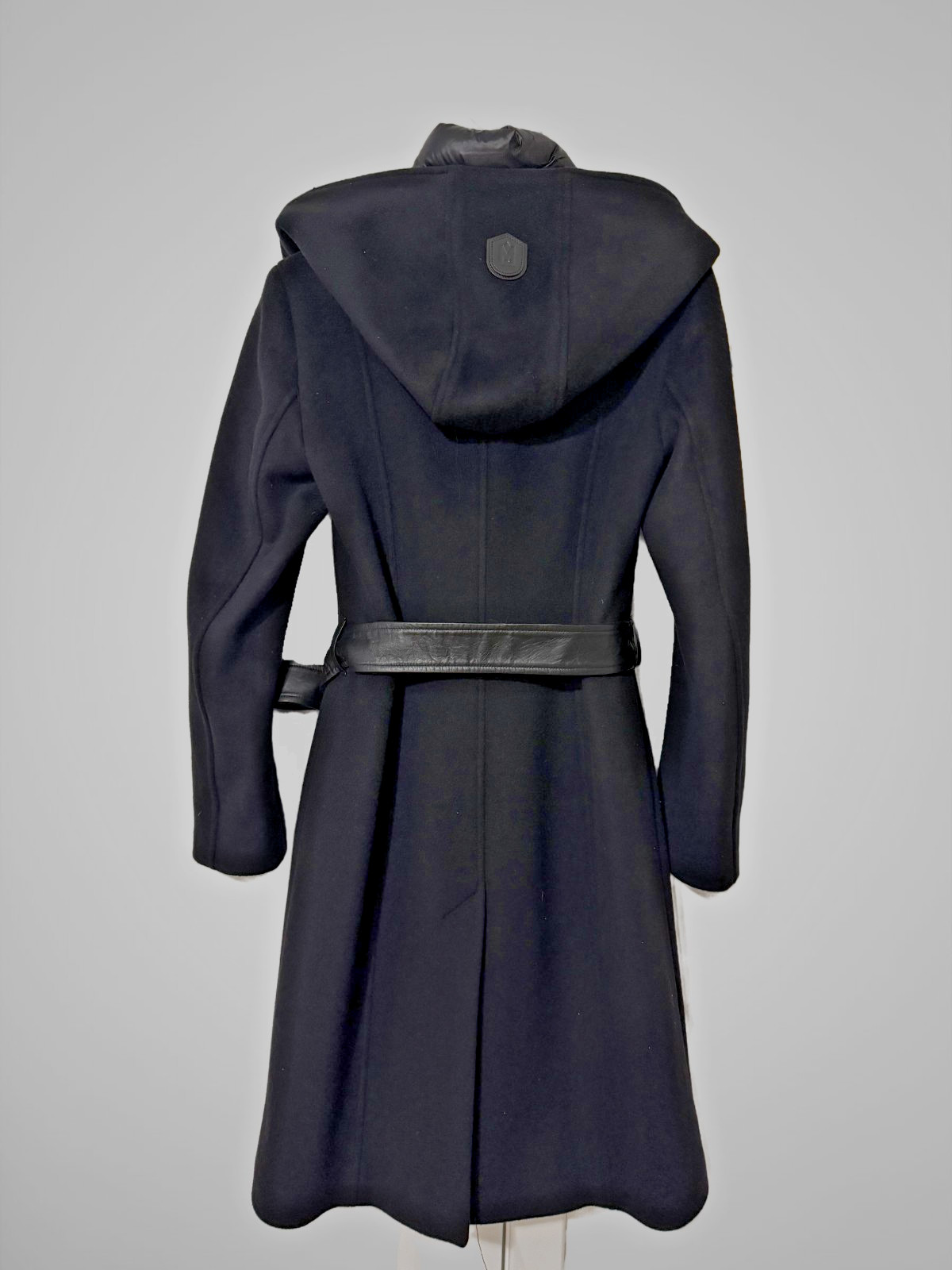Mackage – Shia 2 in 1 Double Face Wool Coat with Removable Bib – Black / Small