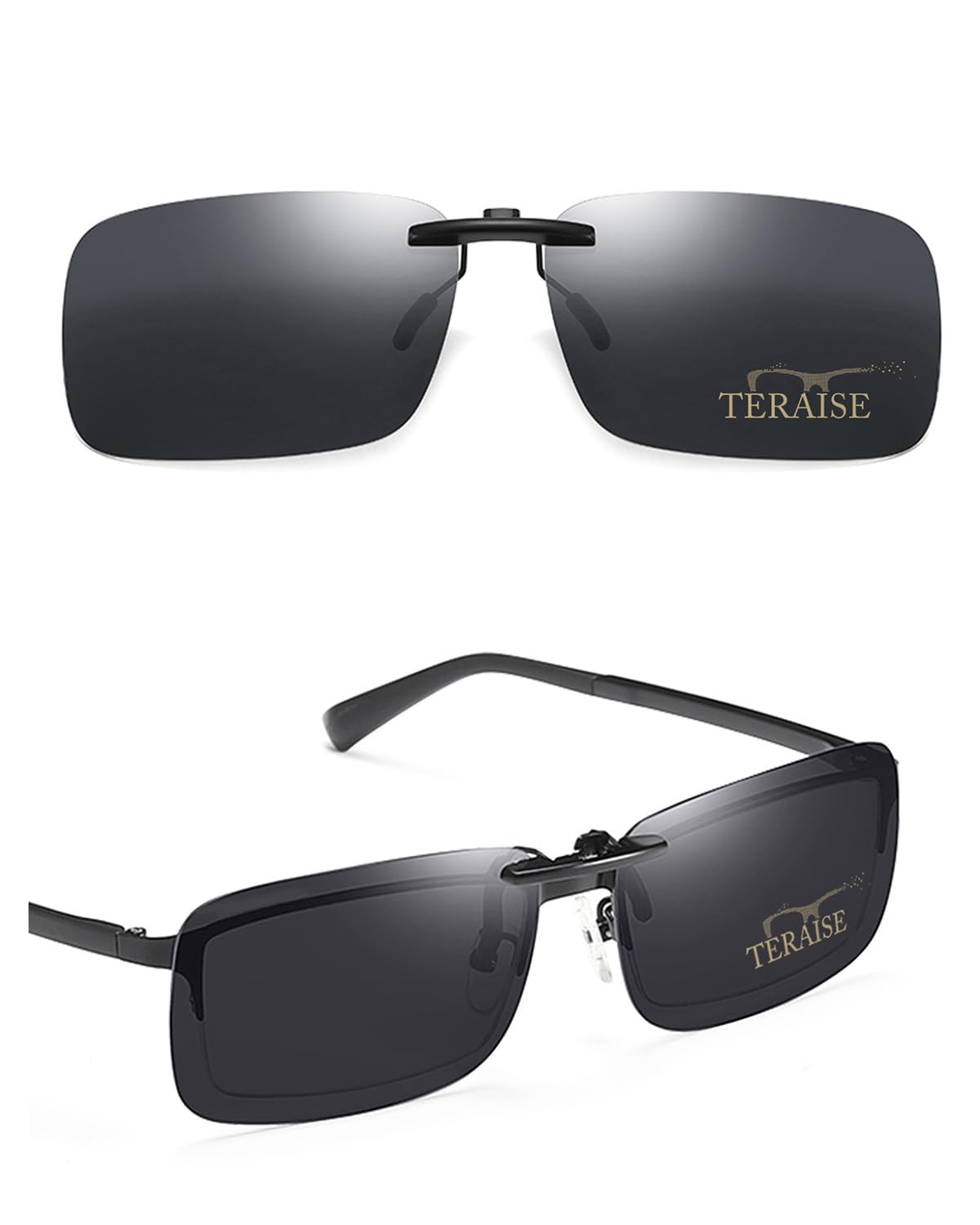 Polarized Clip on Sunglasses UV400 1.42in Height 2.36in Width – 4g Lightweight