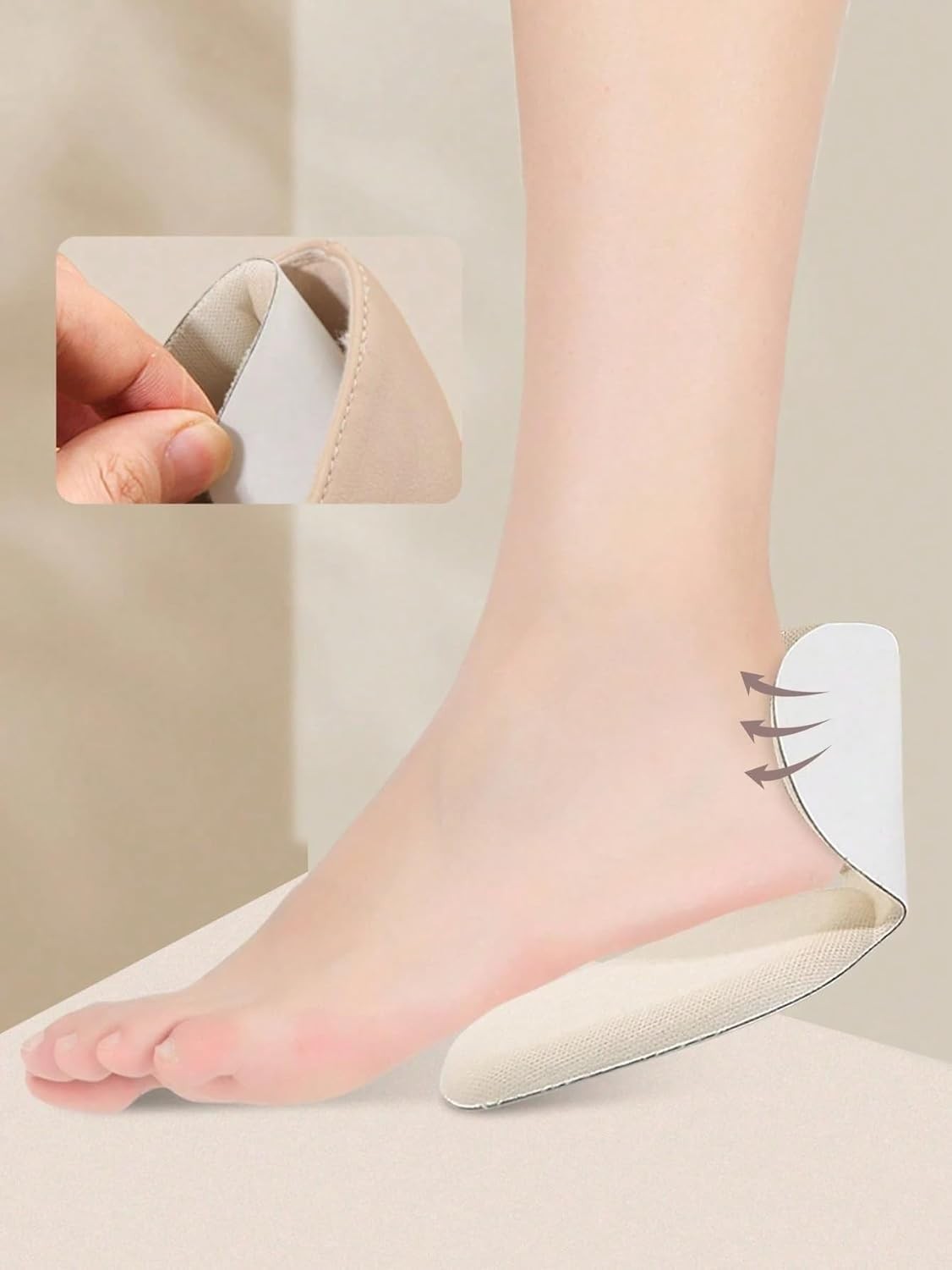 High Heel Cushion Insert Pad Shoe Liner Grip AntiSlip Insoles (4Pairs)
