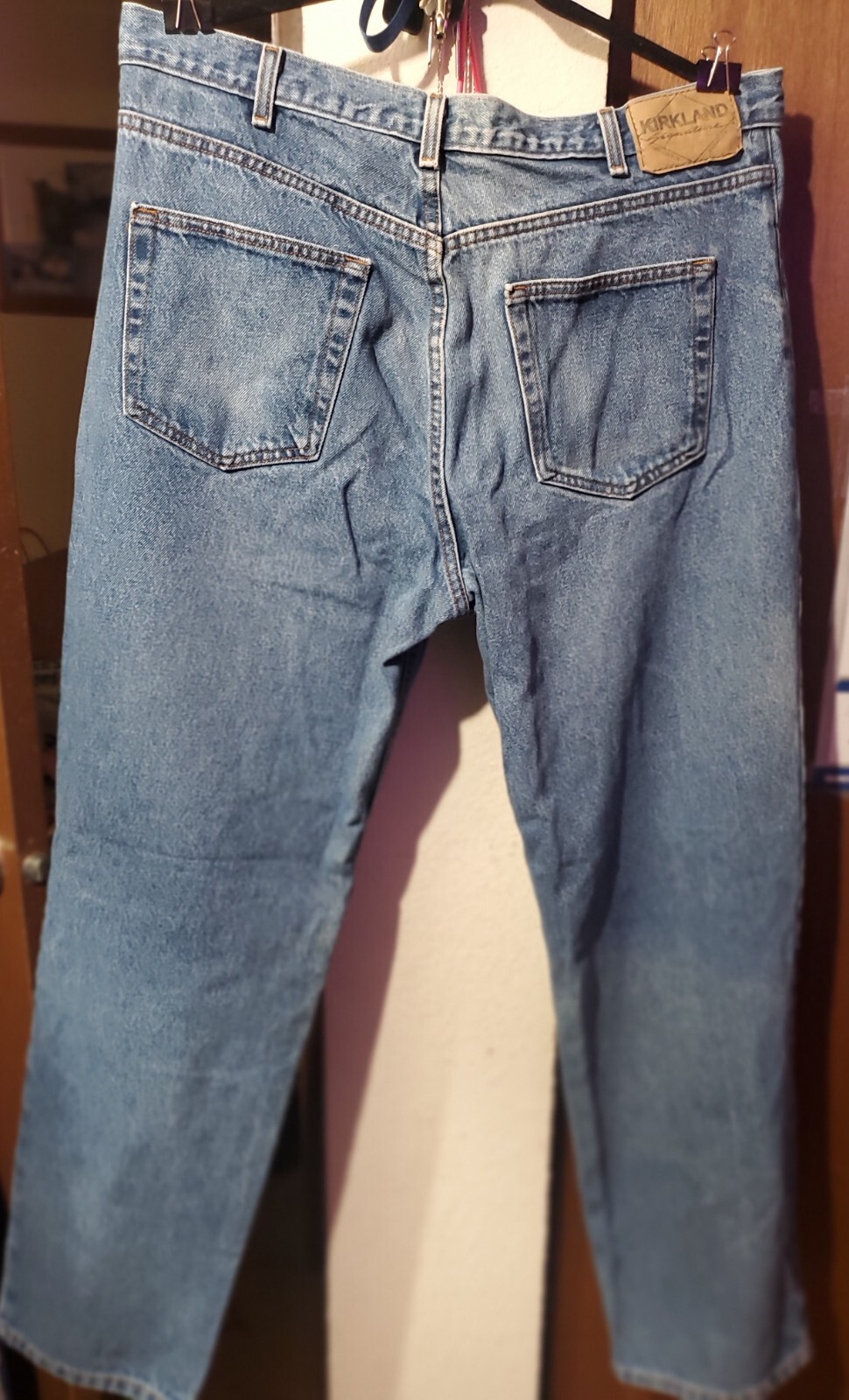 (4 Pieces) Kirkland Men’s Denim Jeans 38×34 Relaxed Fit