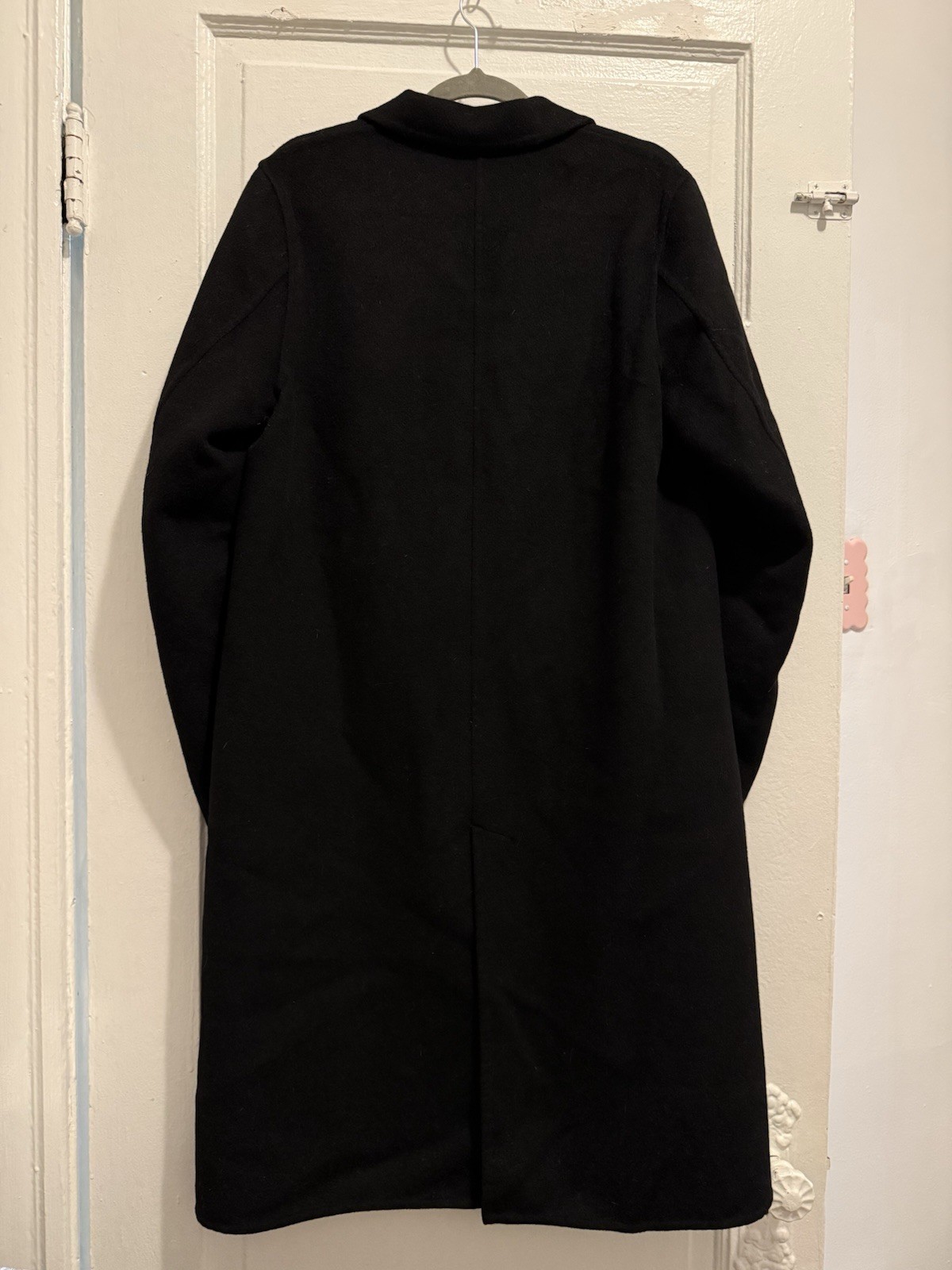 Uniqlo Black Collared Button Pocket Long Overcoat Coat Women’s S/P