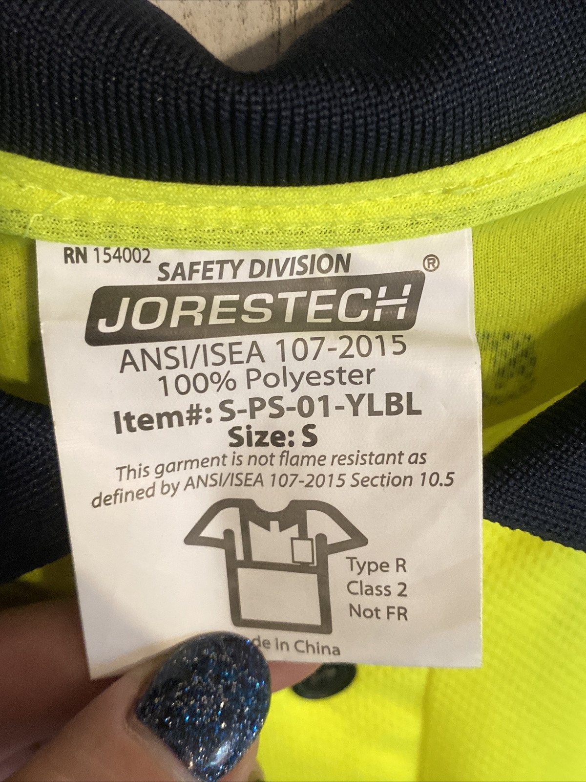 Jorestech T Shirt ANSI Reflective Safety Short Sleeve Two Tone Size Small
