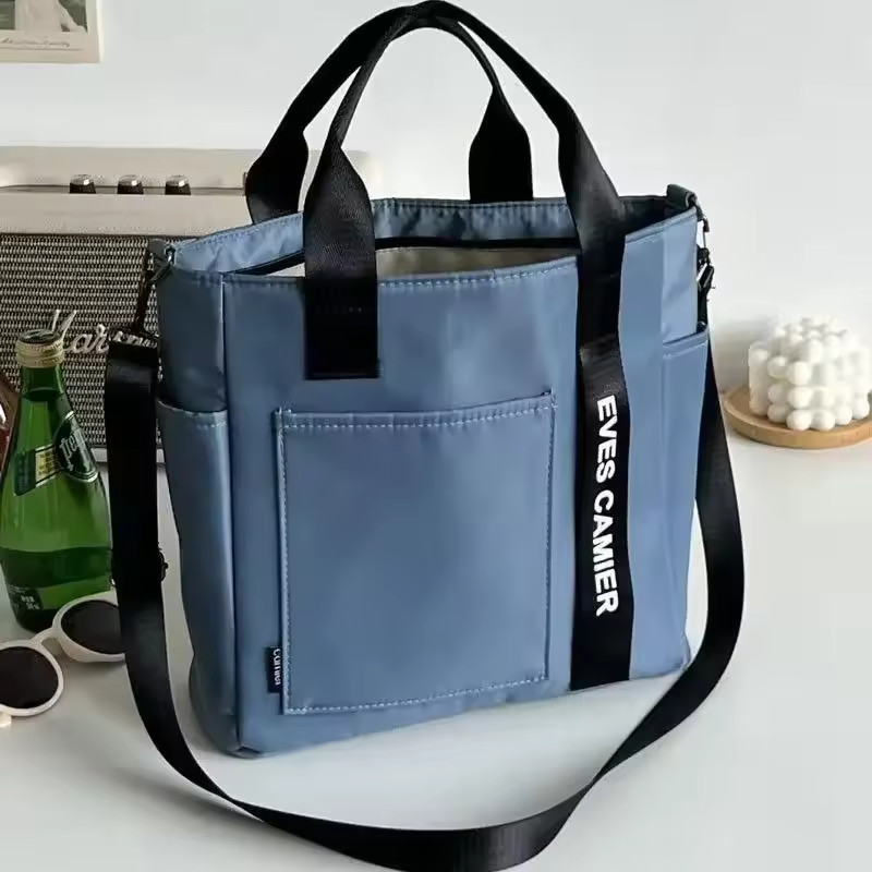 Womens Waterproof Nylon Tote Large Capacity Shoulder School Work Travel Bag