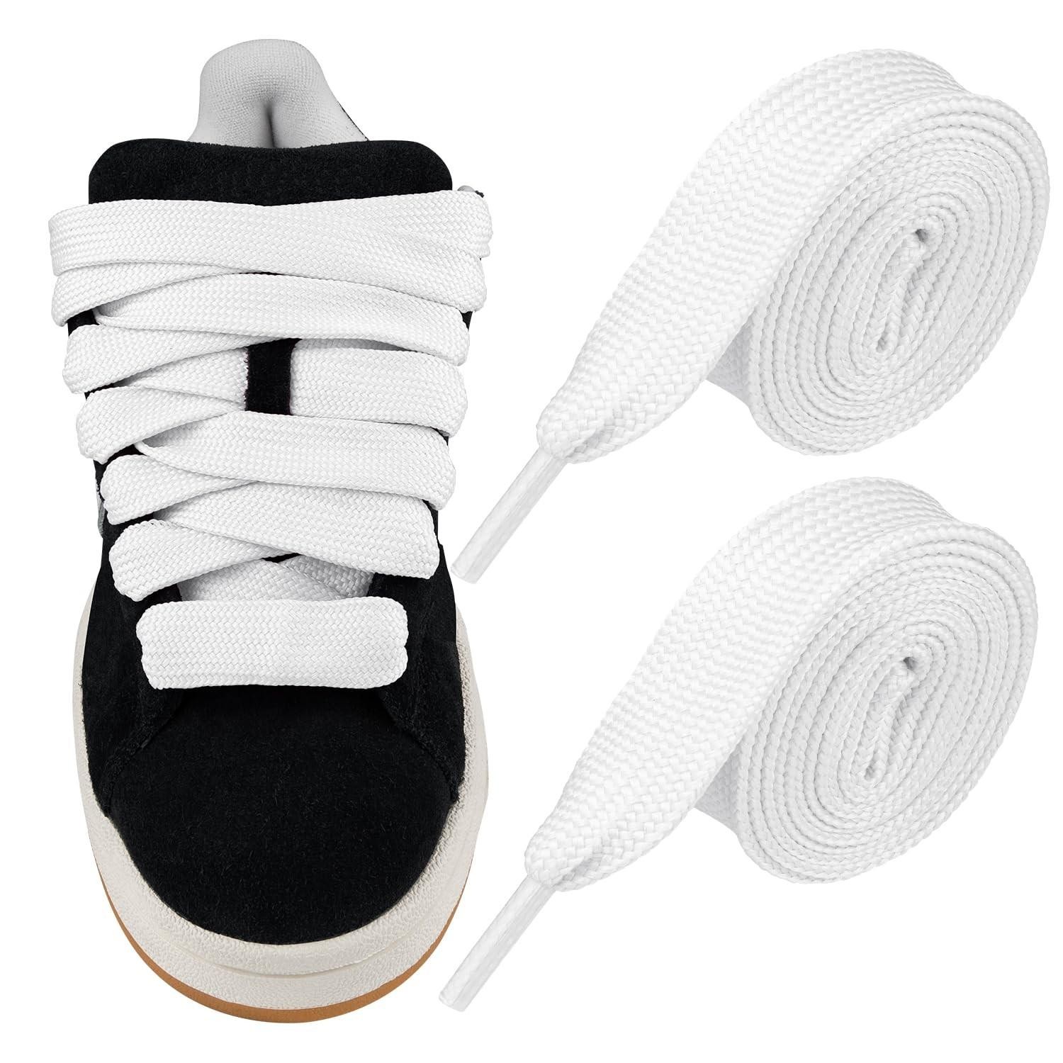 2cm Fat Wide Jumbo Thick Flat Shoe Laces for Campus Shoelaces Replacement New