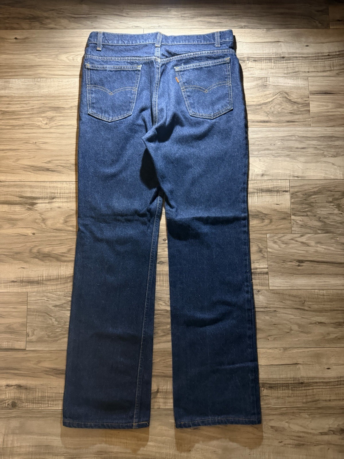 Vtg 1988 Levi’s Orange Tab Men’s 517 Bootcut Red Batwing Tag 34×32 Made in USA