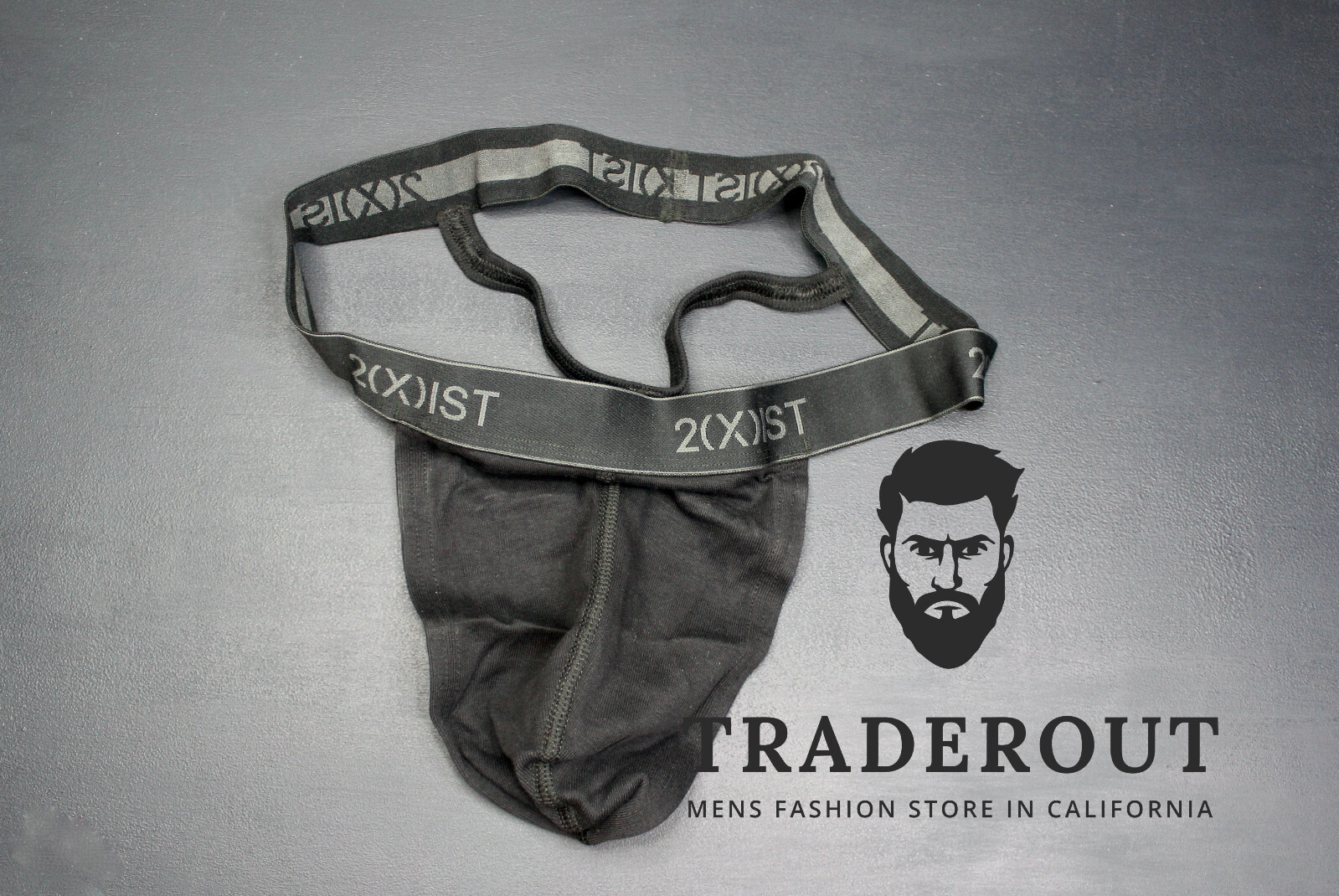 2(X)ist 2xist men black cotton Y-Back Thong G-string underwear size S M L XL