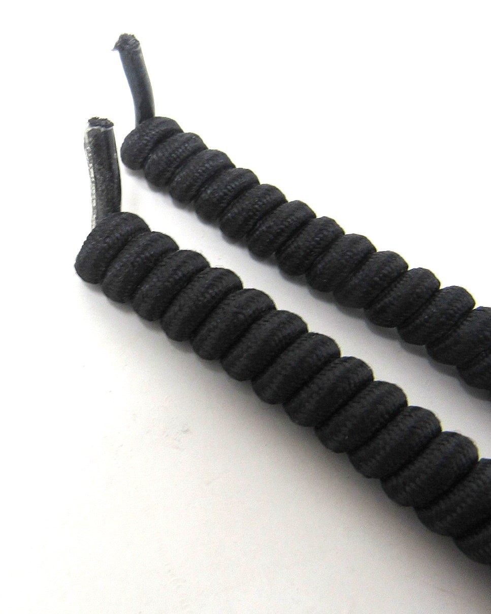 2 Black No Tie Spiral Laces Shoes Curly 6 to 28 inches No Headache Sun Visor 1y