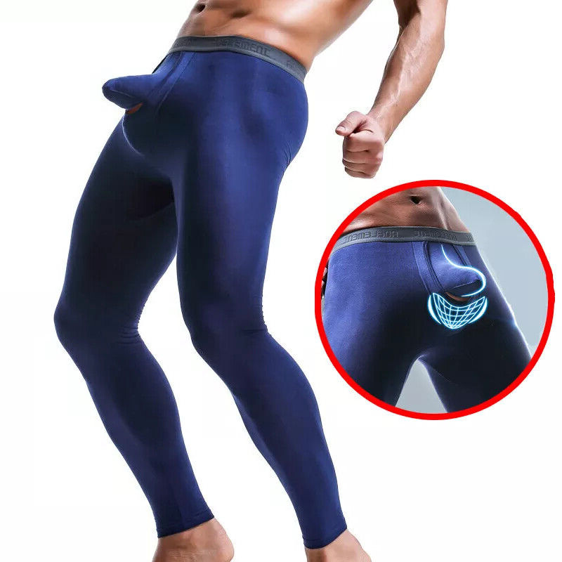 Men’s Thermal Underwear Pants Warm Long Johns Leggings Base Layer Separate Pouch