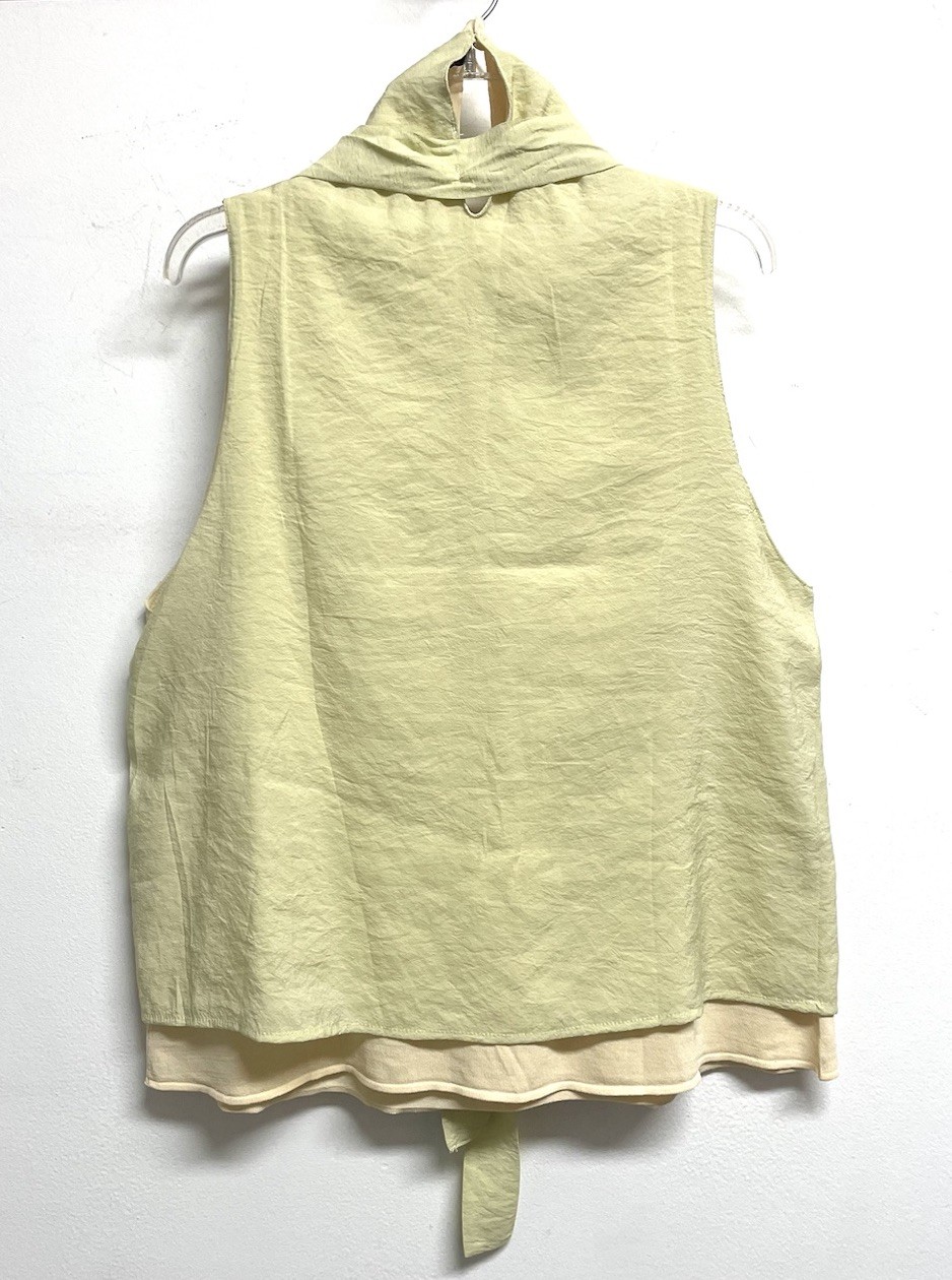 ZARA Apple Green Yellow Contrast Sleeveless Top – NWOT, Women’s Size M