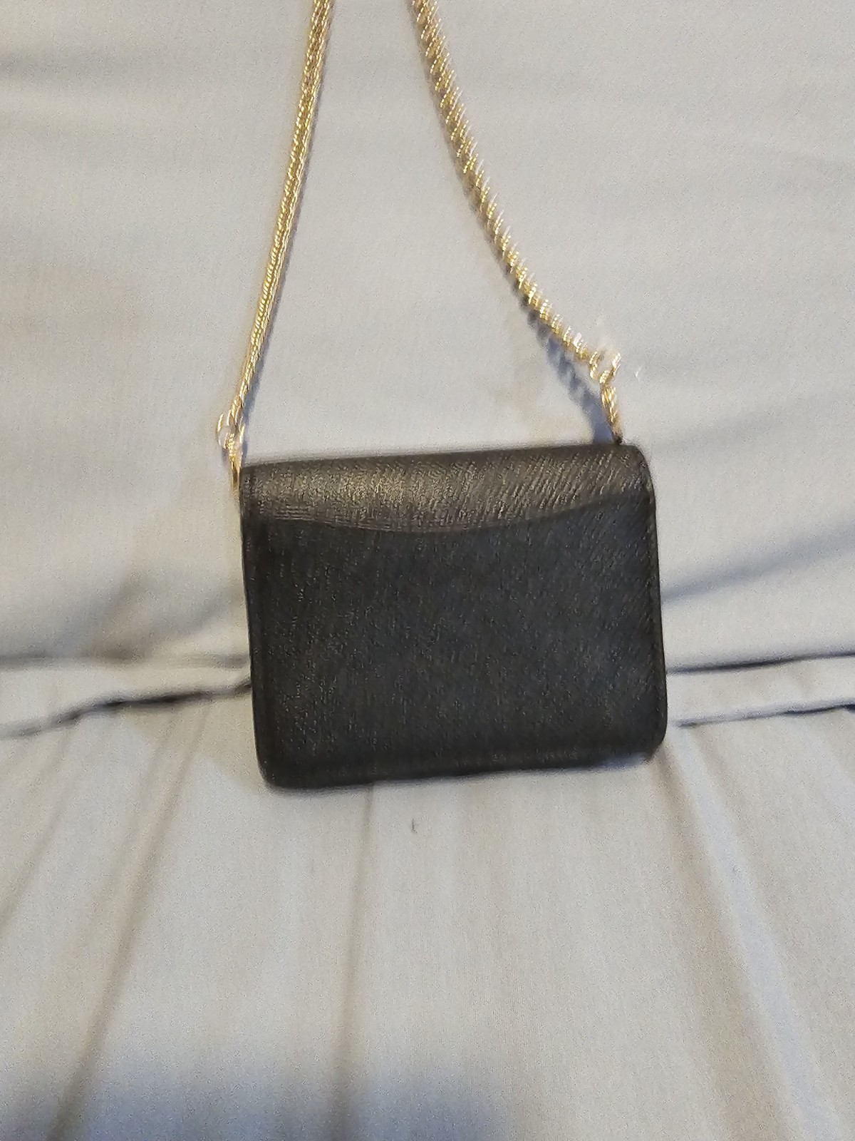Coach Mini Leather Wallet On a Chain – Black (C0059)