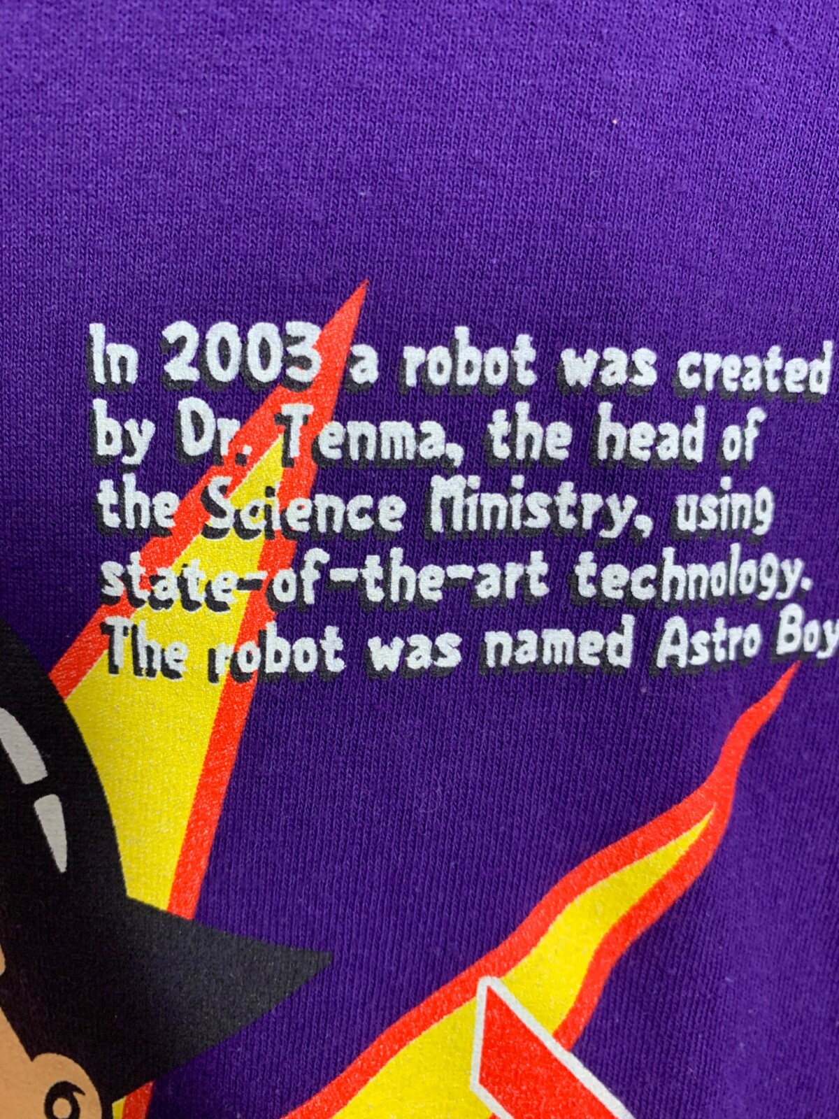 Astro Boy Tozuka Productions Rare Japanese Anime Purple T-shirt SZ M EUC