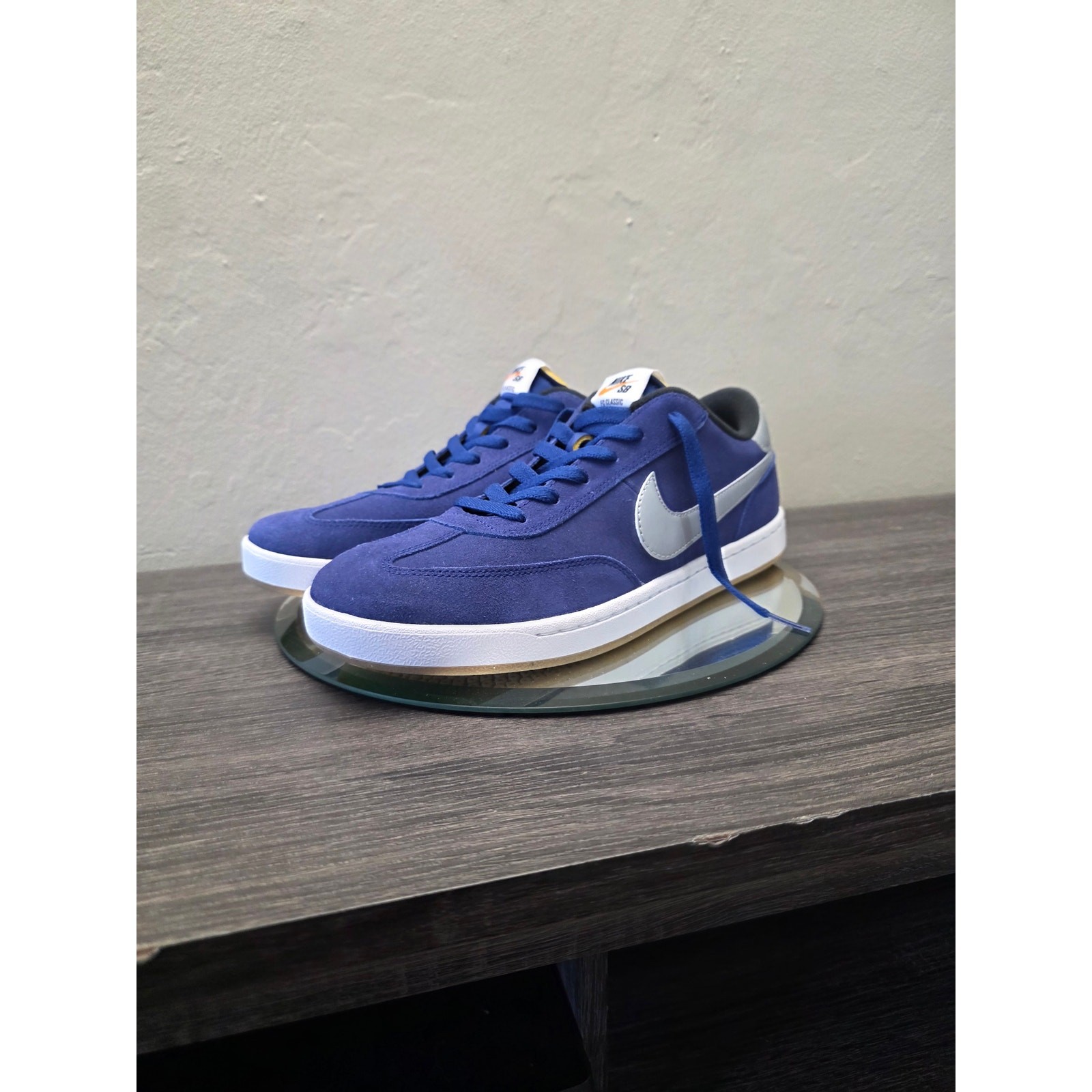 Nike SB Bruin Hyperfeel XT 909096-401 Blue Silver Suede SkateShoesSize 11.5 New