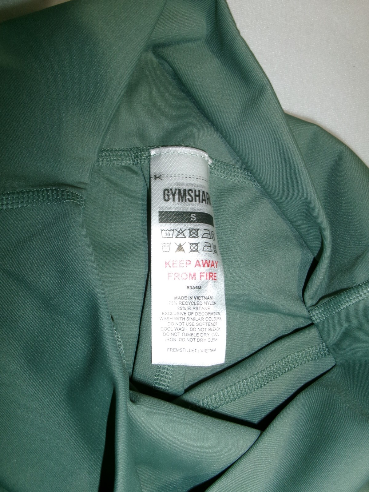 G47 GYMSHARK Elevate Leggings Willow Green Womens Size Small