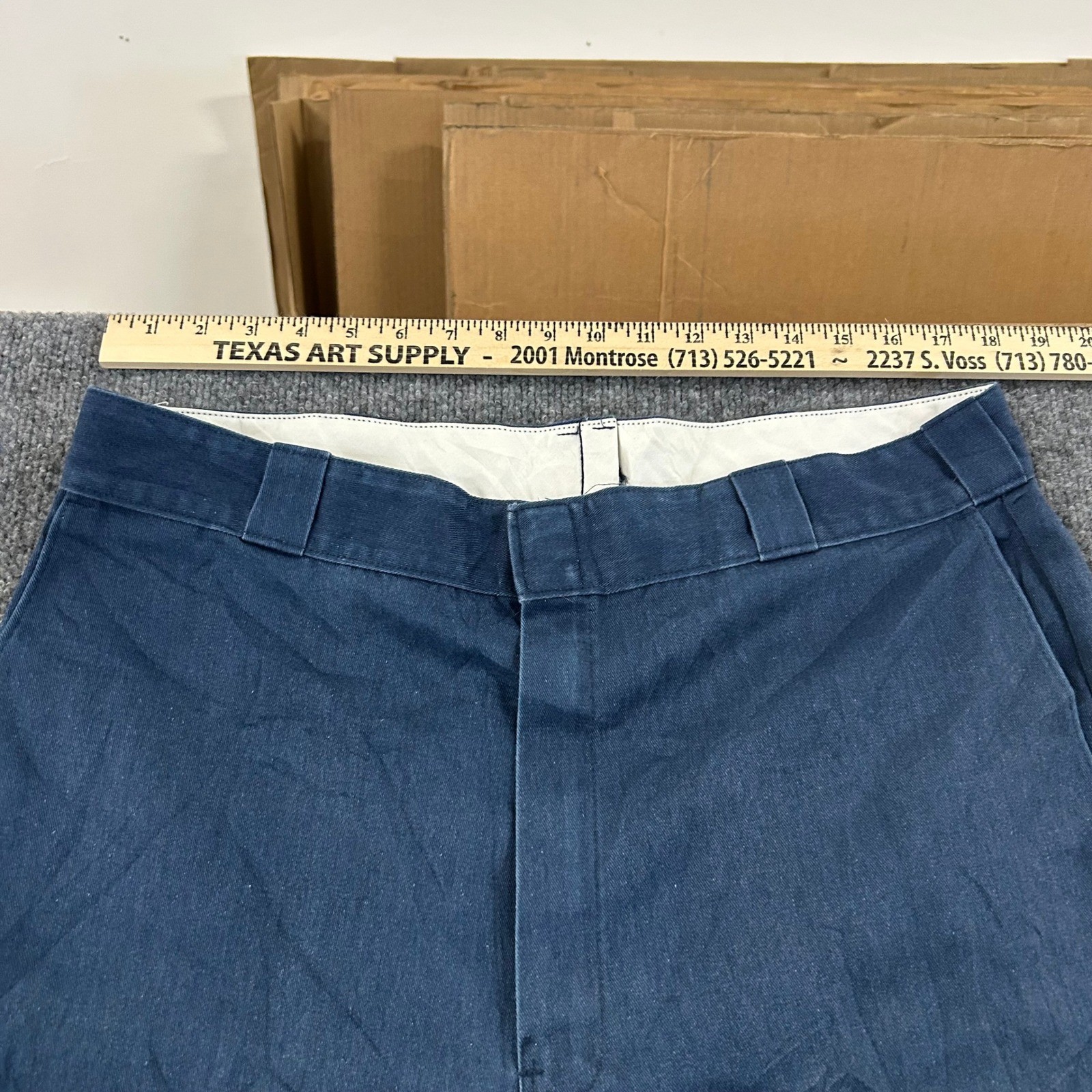 Dickies Pants Mens Size 38×24 Blue Straight Leg Twill Casual Workwear Utility