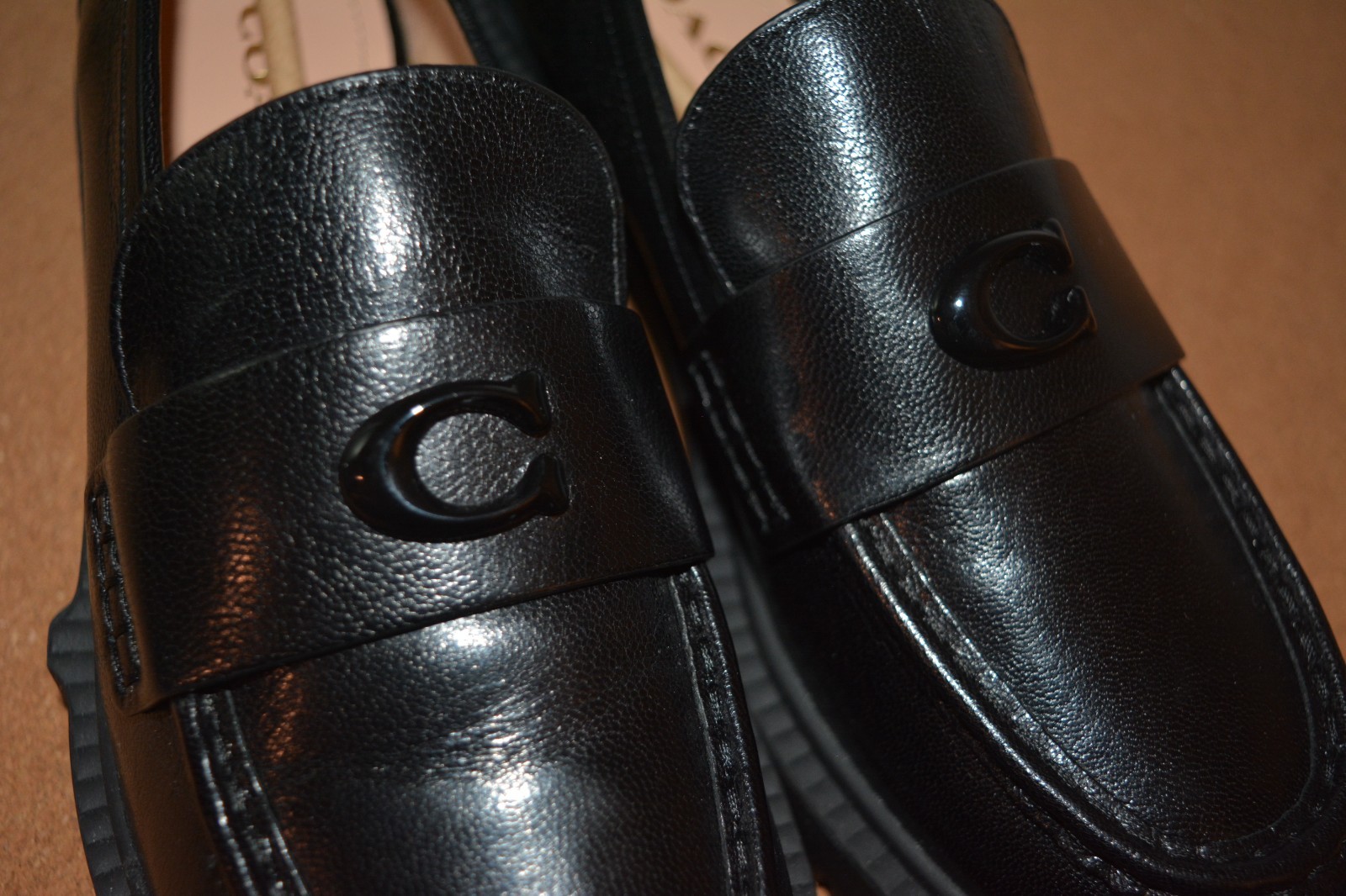NEW Coach Leah Platform Loafer Black Women’s Size 8 new in box
