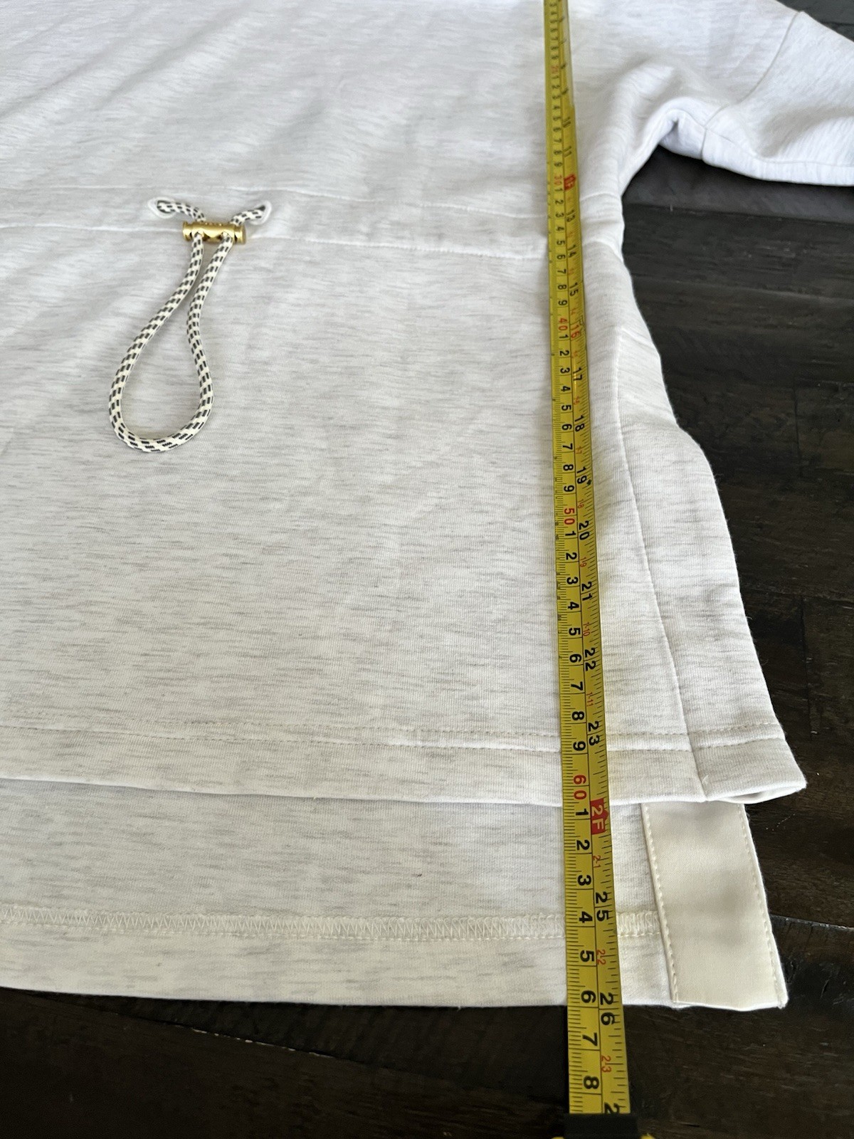 Varley Sz S Ethel DoubleSoft Clnch Waist Sweatshirt Light Gray