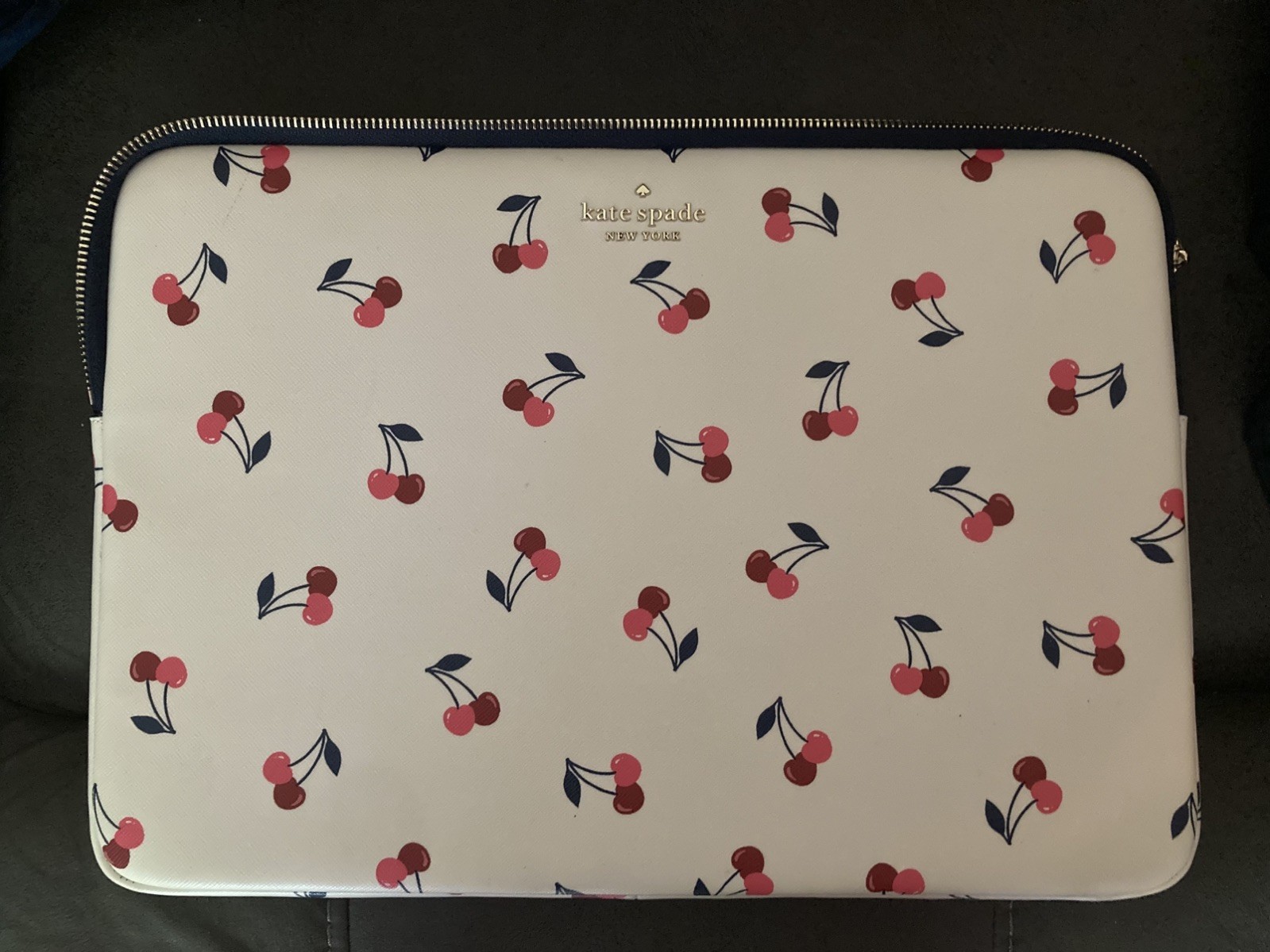 Kate Spade Staci Dancing Cherries Cherry Laptop Sleeve Bag, 15.5 x 11 x 1″